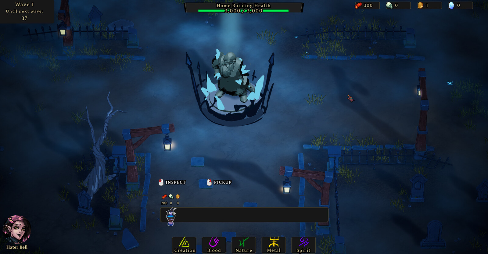 Early version of the HUD