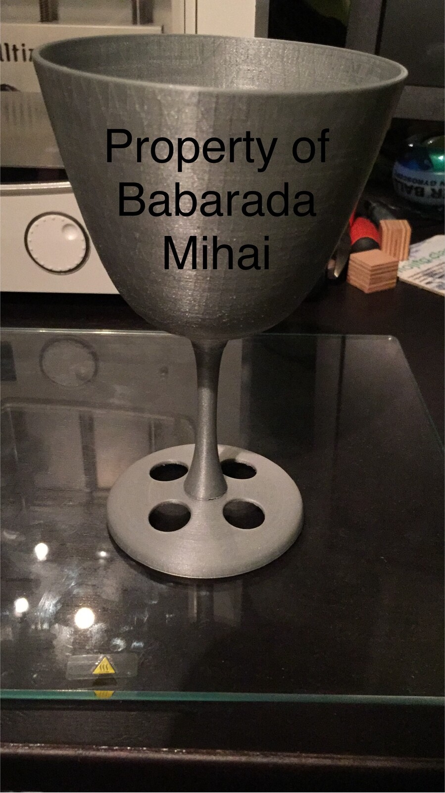 Folding wine glass