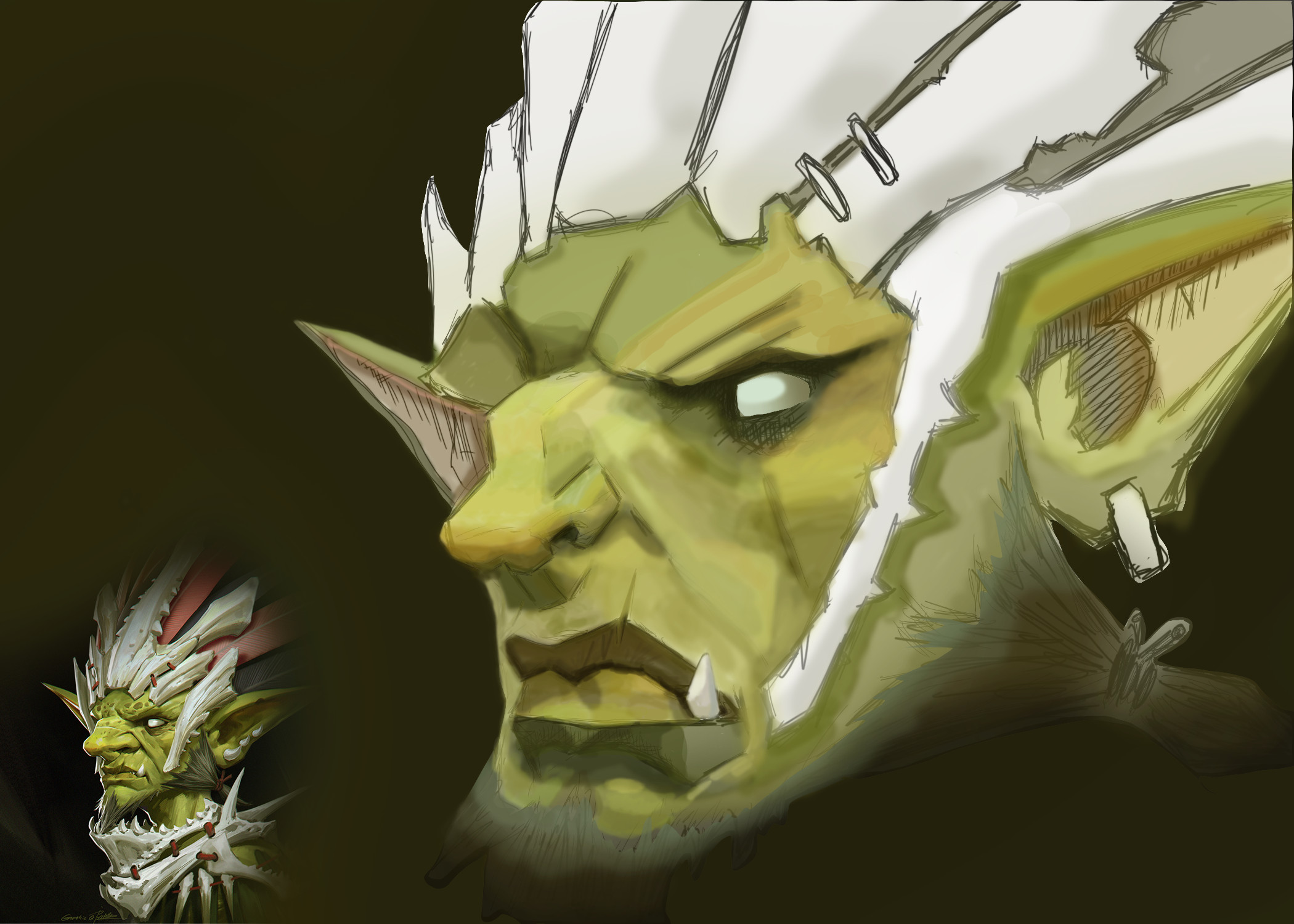 Character study, digital painting, photoshop