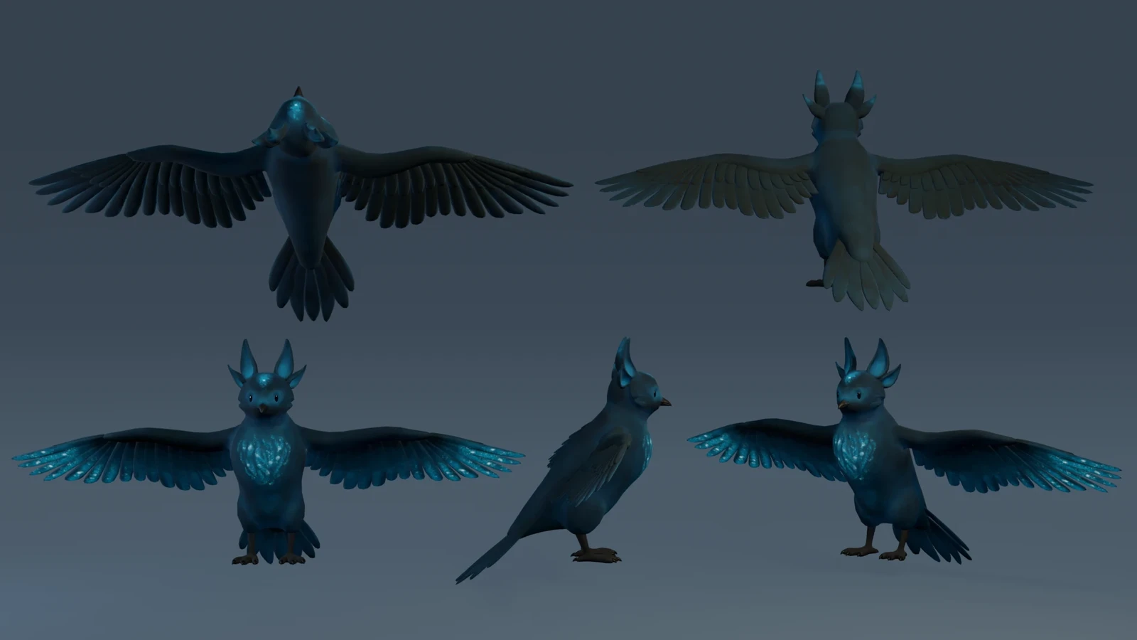 Lowpoly Turnaround - Voidwing