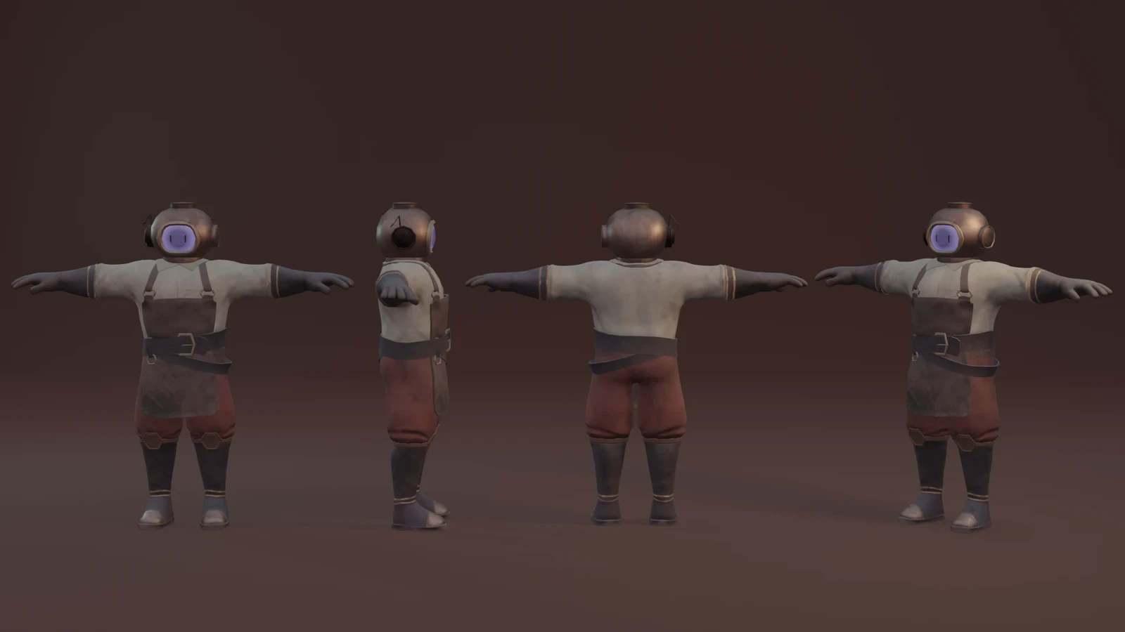 Lowpoly Turnaround - Mechanic