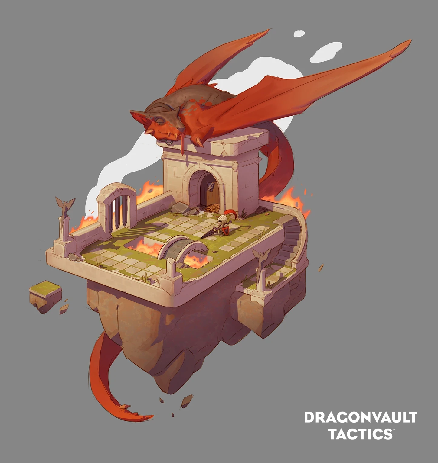 Thought it might be cute if the dragon yawns from time to time as the player battles enemies down below her. She's a heavy sleeper!