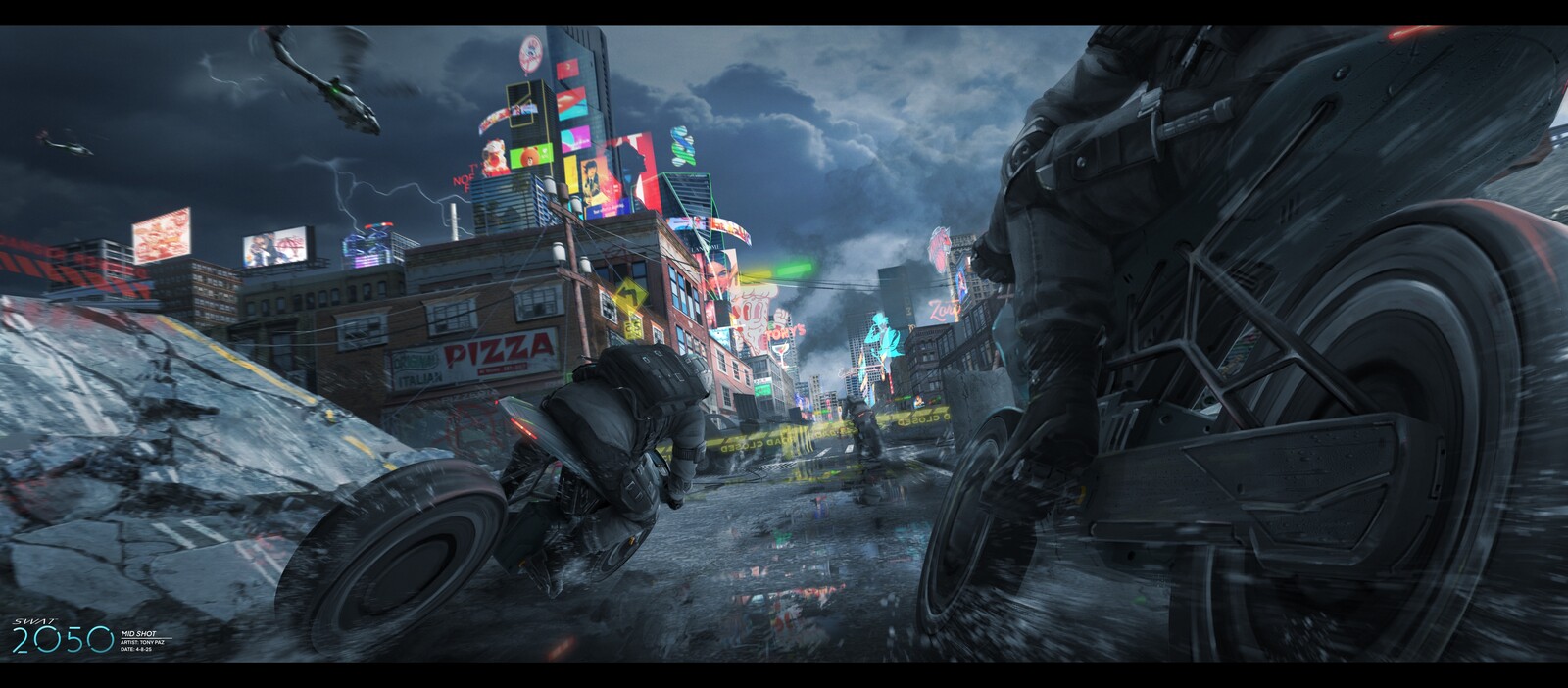 Throught the city