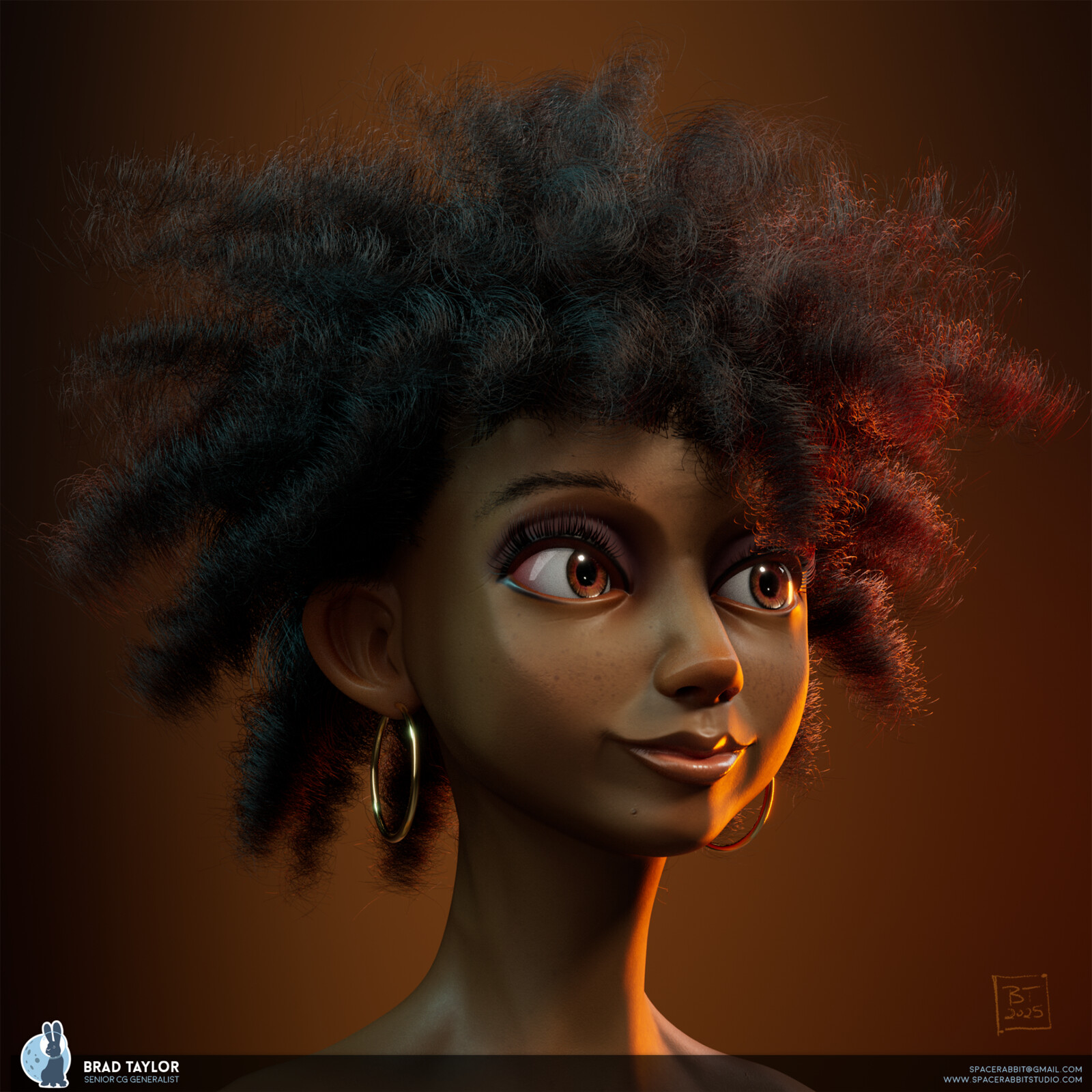 Stylized female head, Beauty Pass