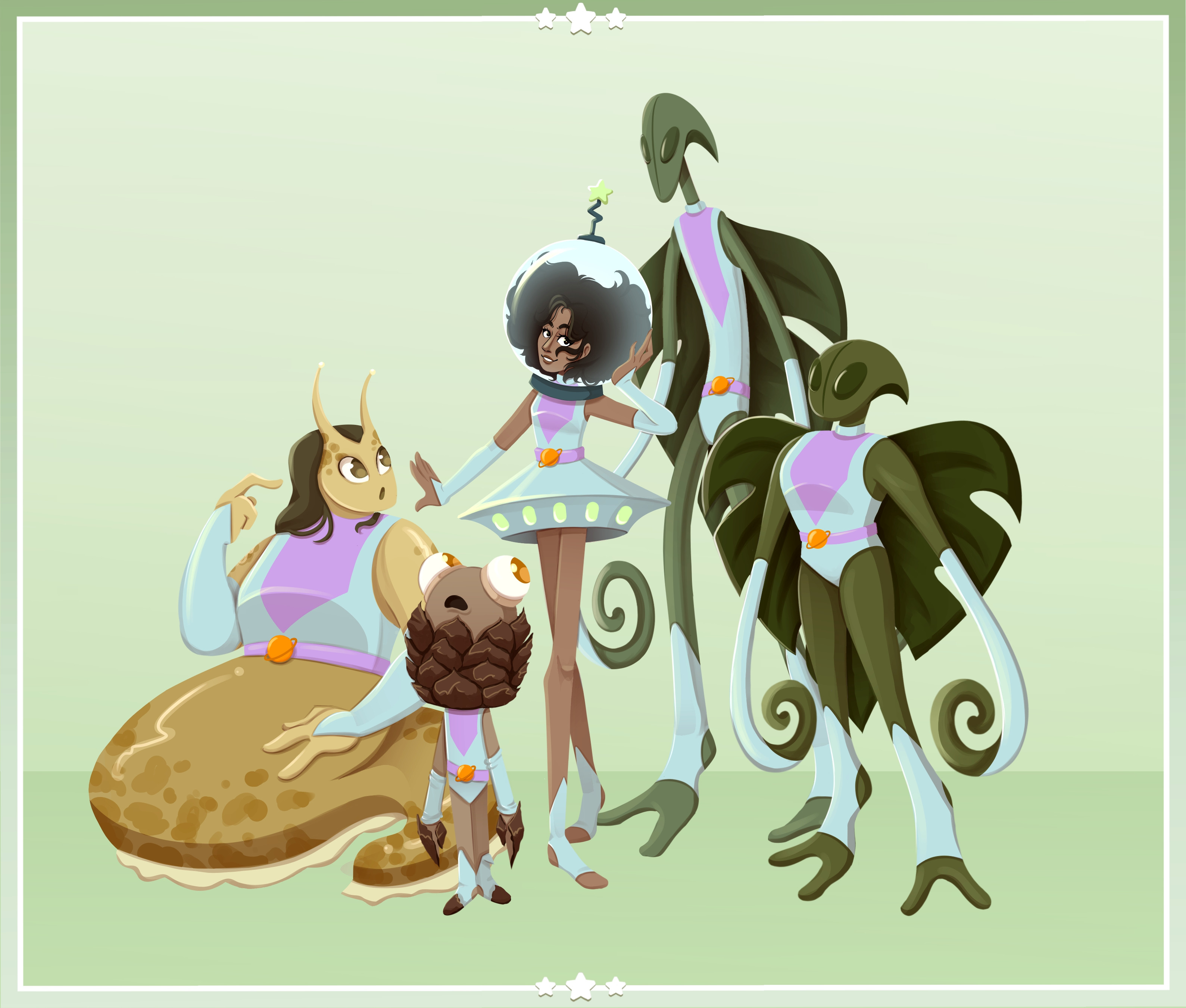 Characters Together