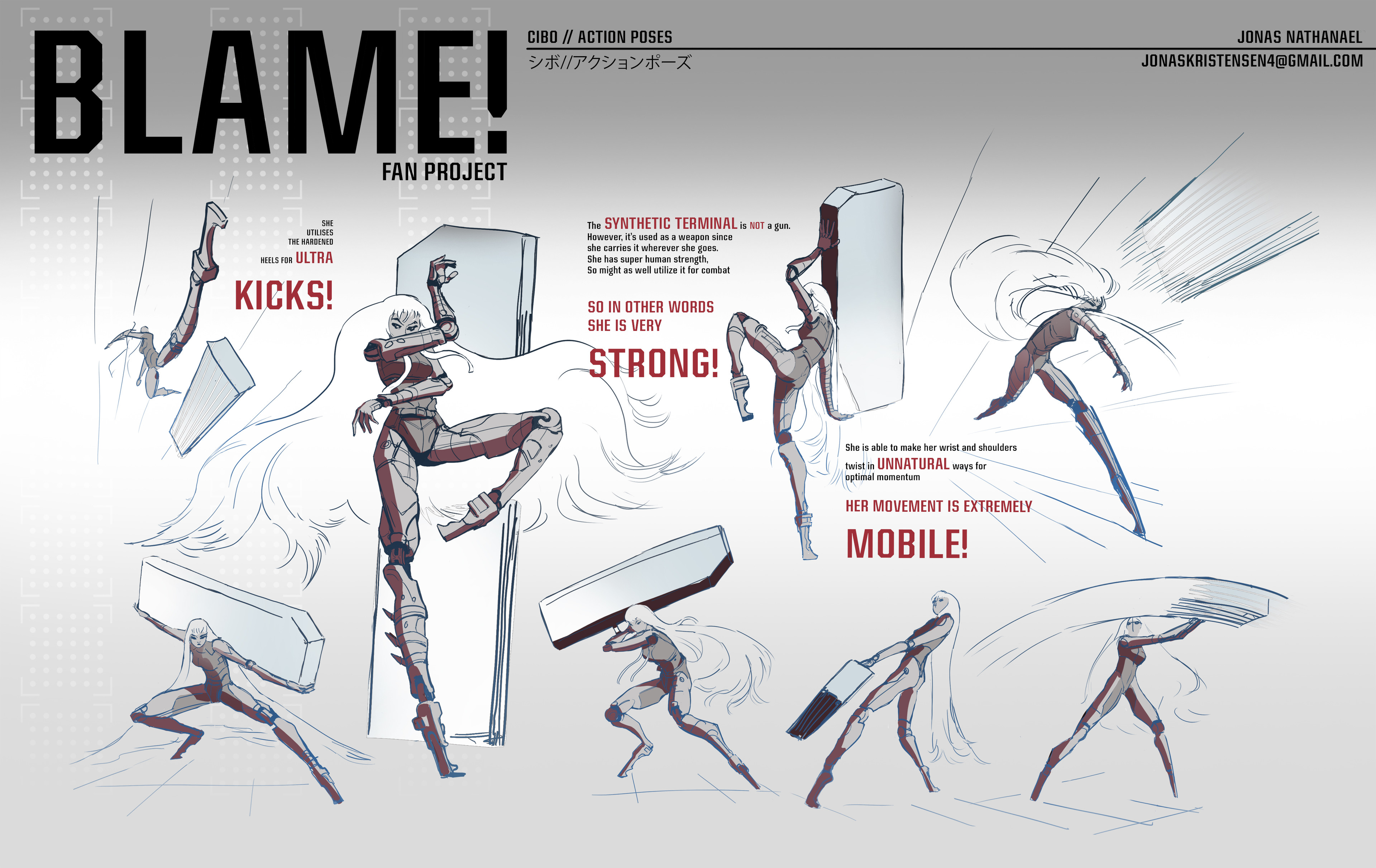 Like traditional bladesmiths who temper the edge of a sword but keep the spine flexible, I applied the same logic to her feet. Tempered heels for impact, whilst the rest remain flexible to absorb impact.