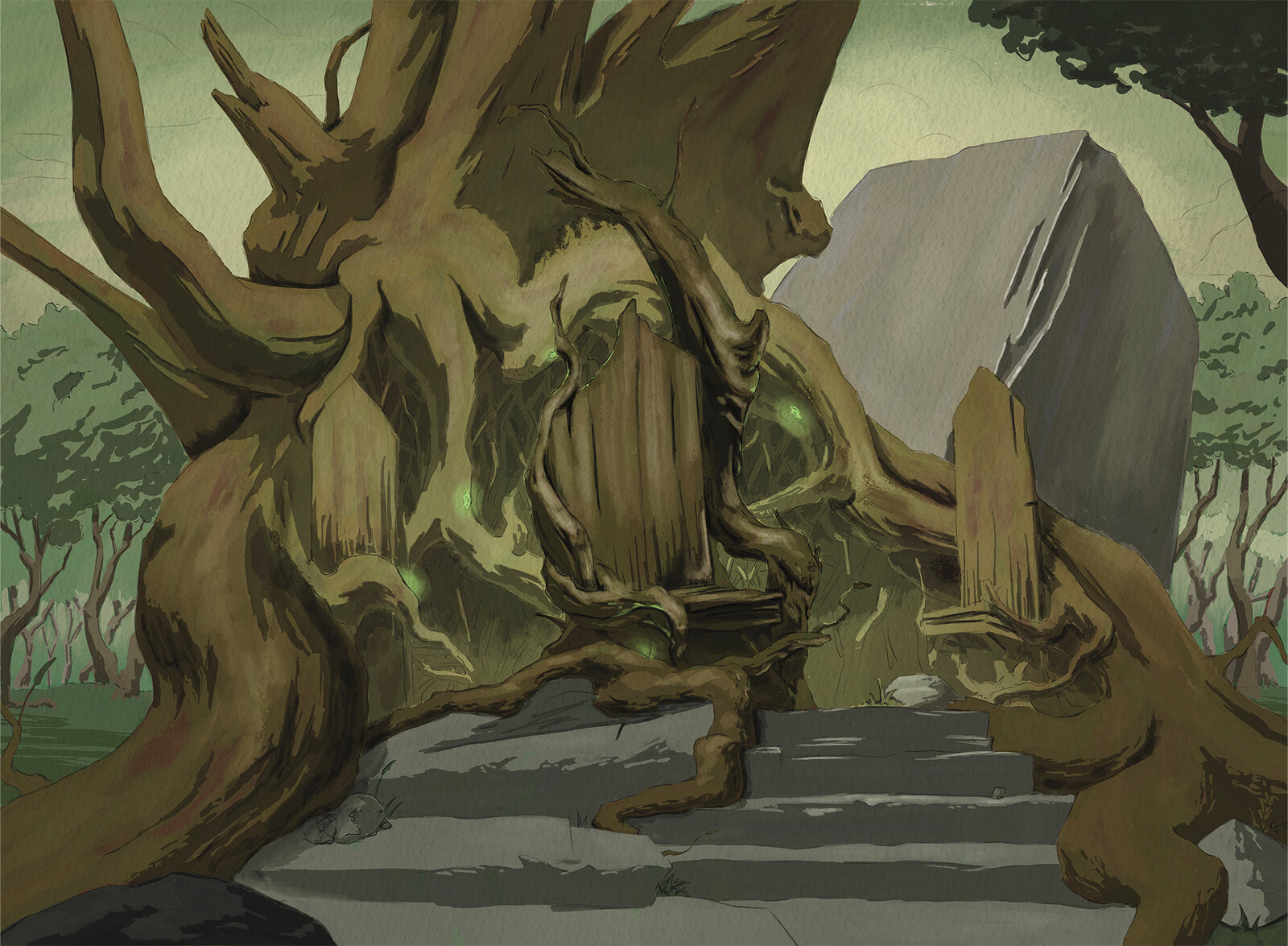 Light Layer
Added light passes to shape the forms and strengthen the visual rhythm of the scene.