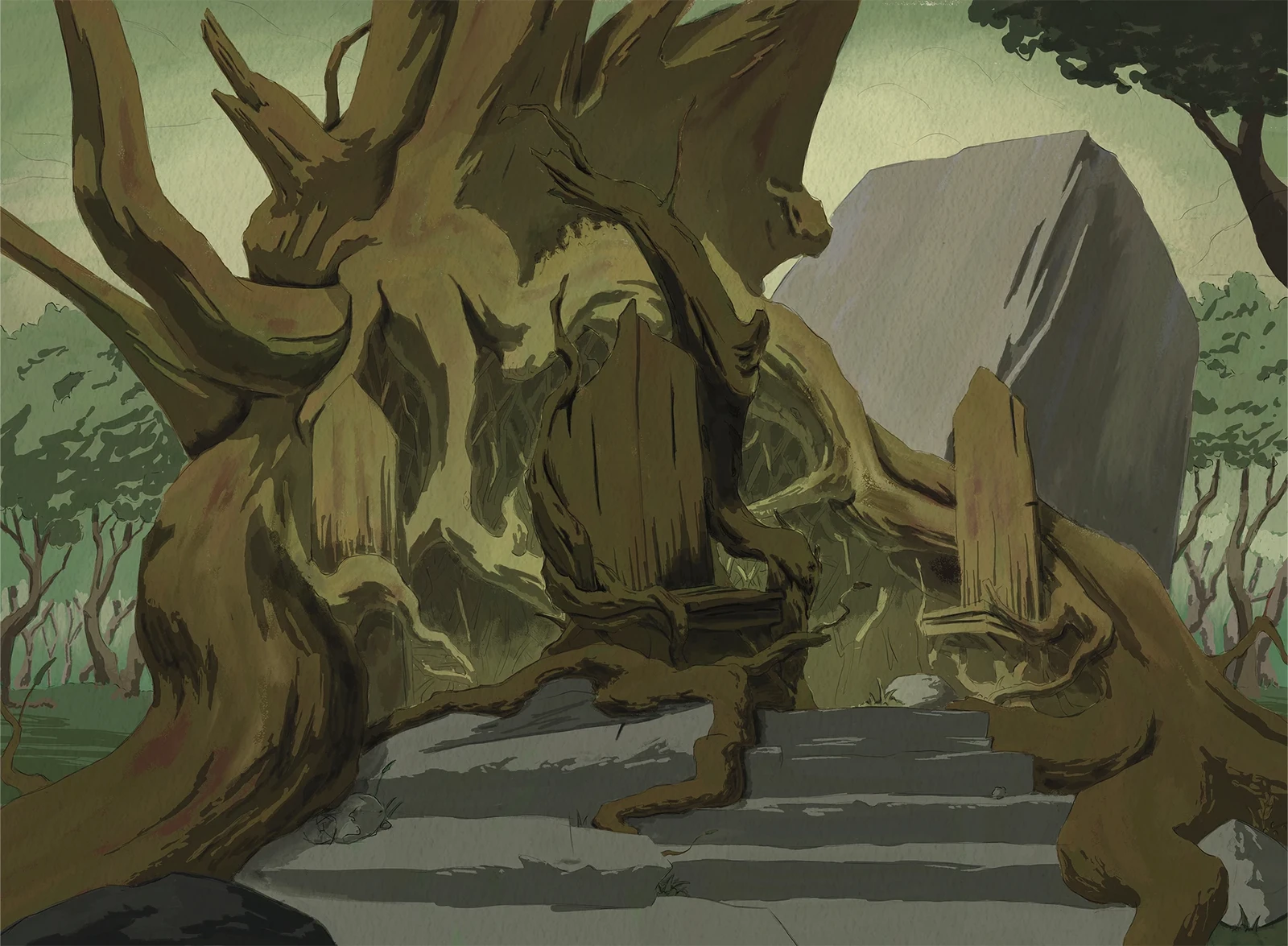 Shadow Layer
Introduced shadow passes to ground the elements and establish depth.