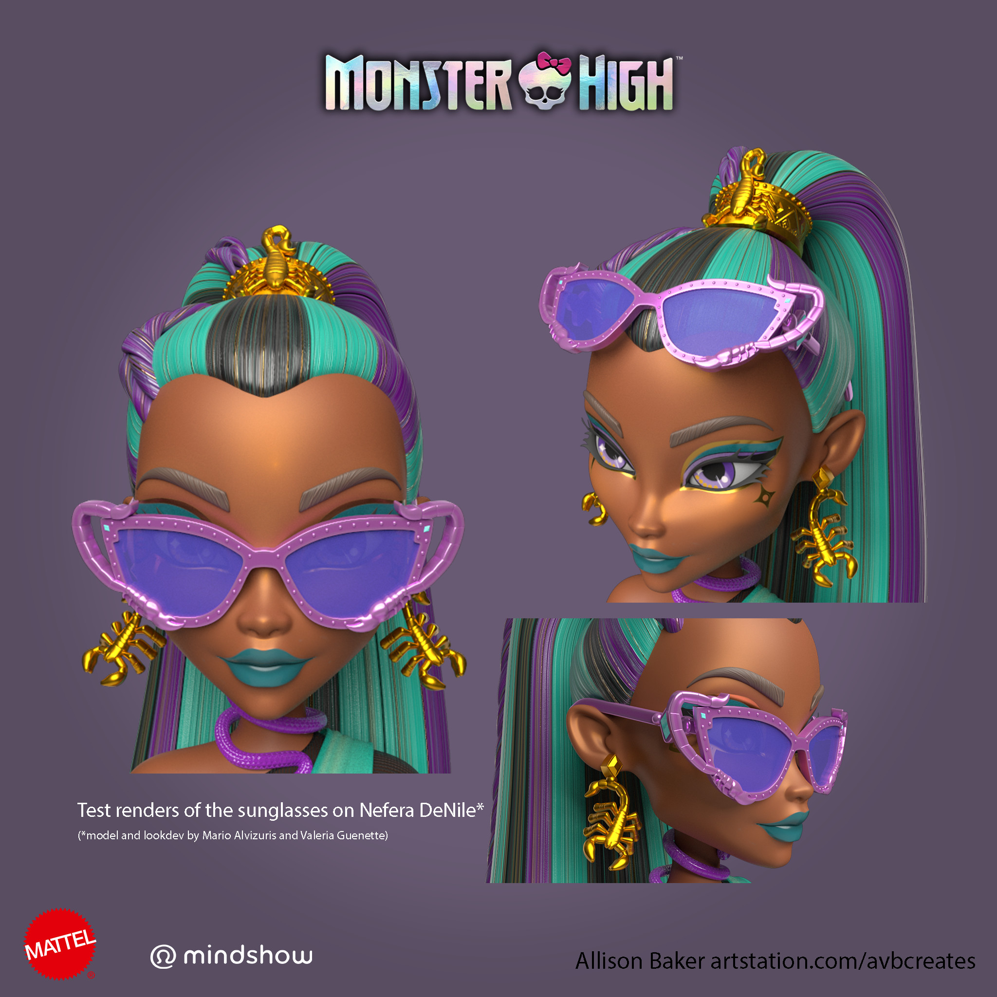 Nefara modeling the sunglasses