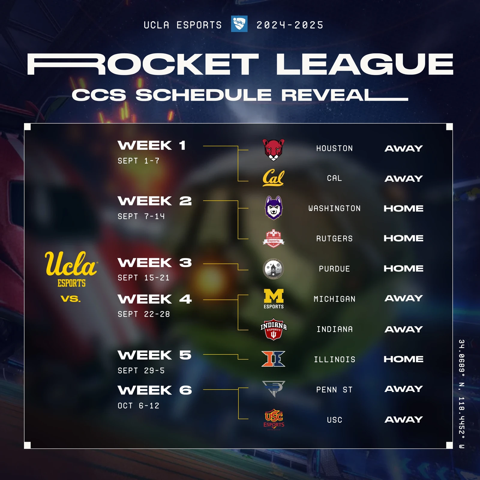 game schedule