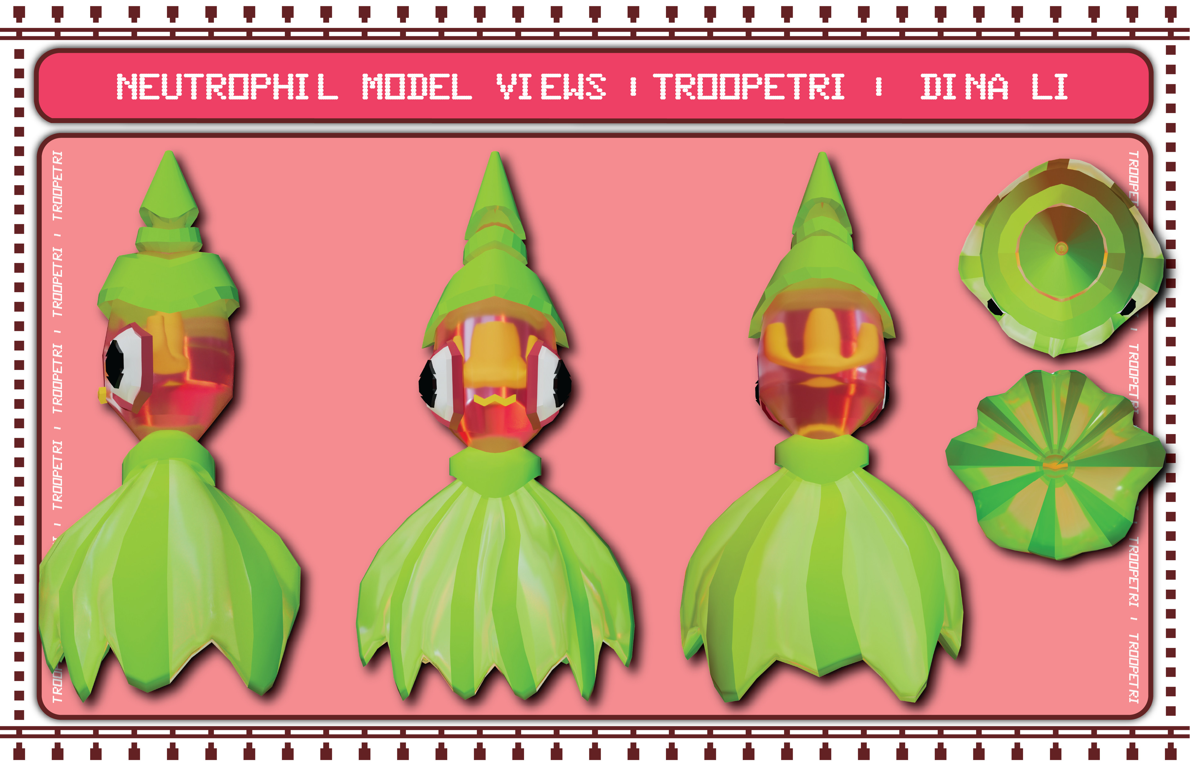 Render sheet of stylized Dendritic Cell