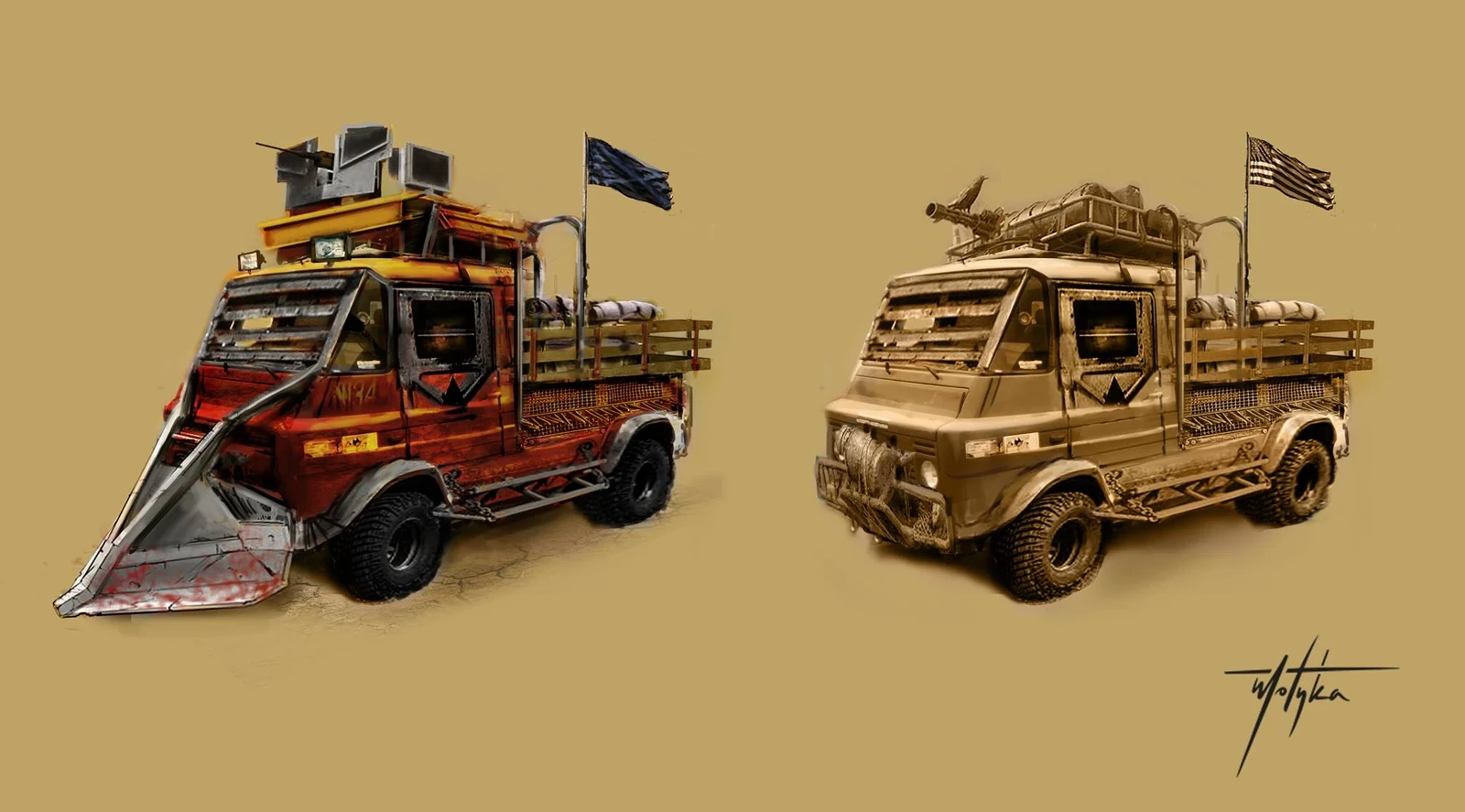 Post-apocalyptic vehicle design