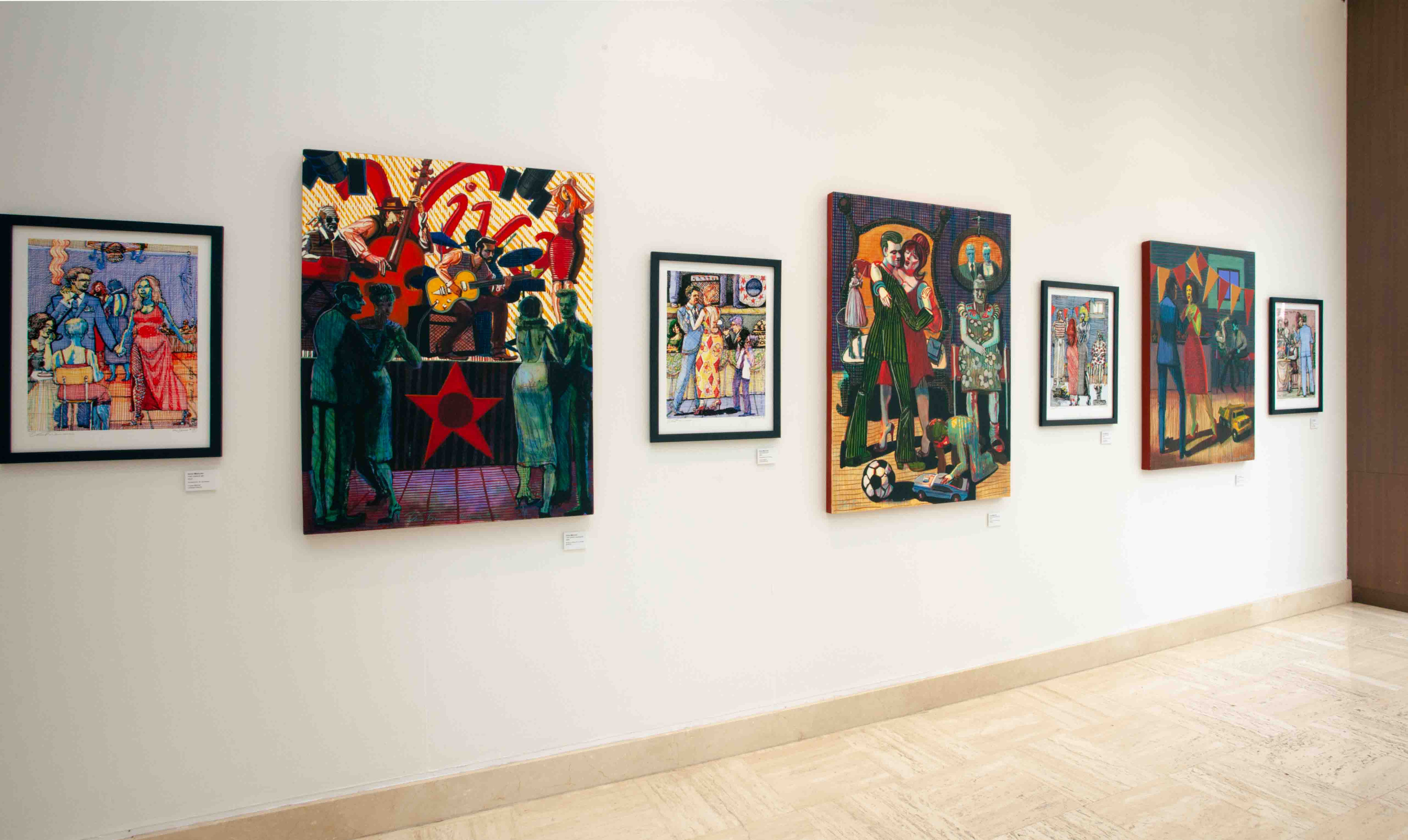 Art installation of the North wall. the Columbus Centre, Toronto, October 19th, 2025. Photos by Obi Ogbonna