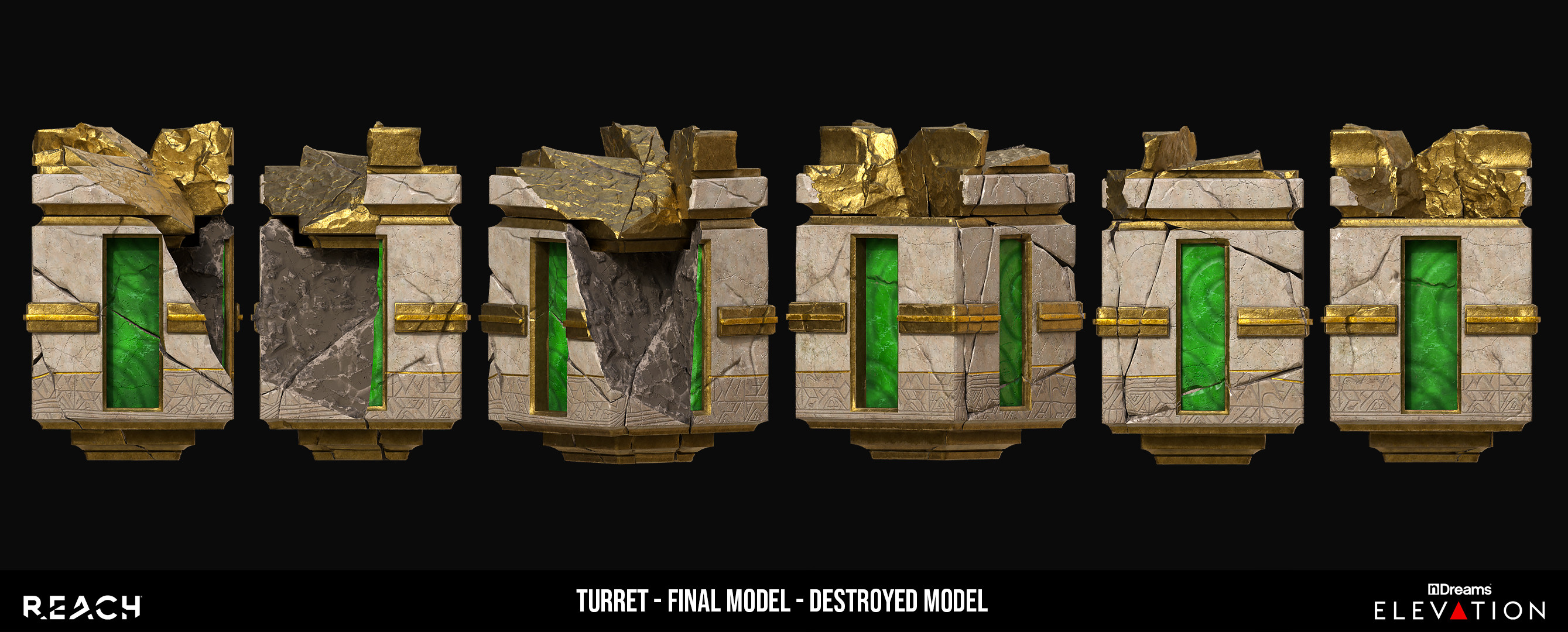 Turret Destroyed version final model
