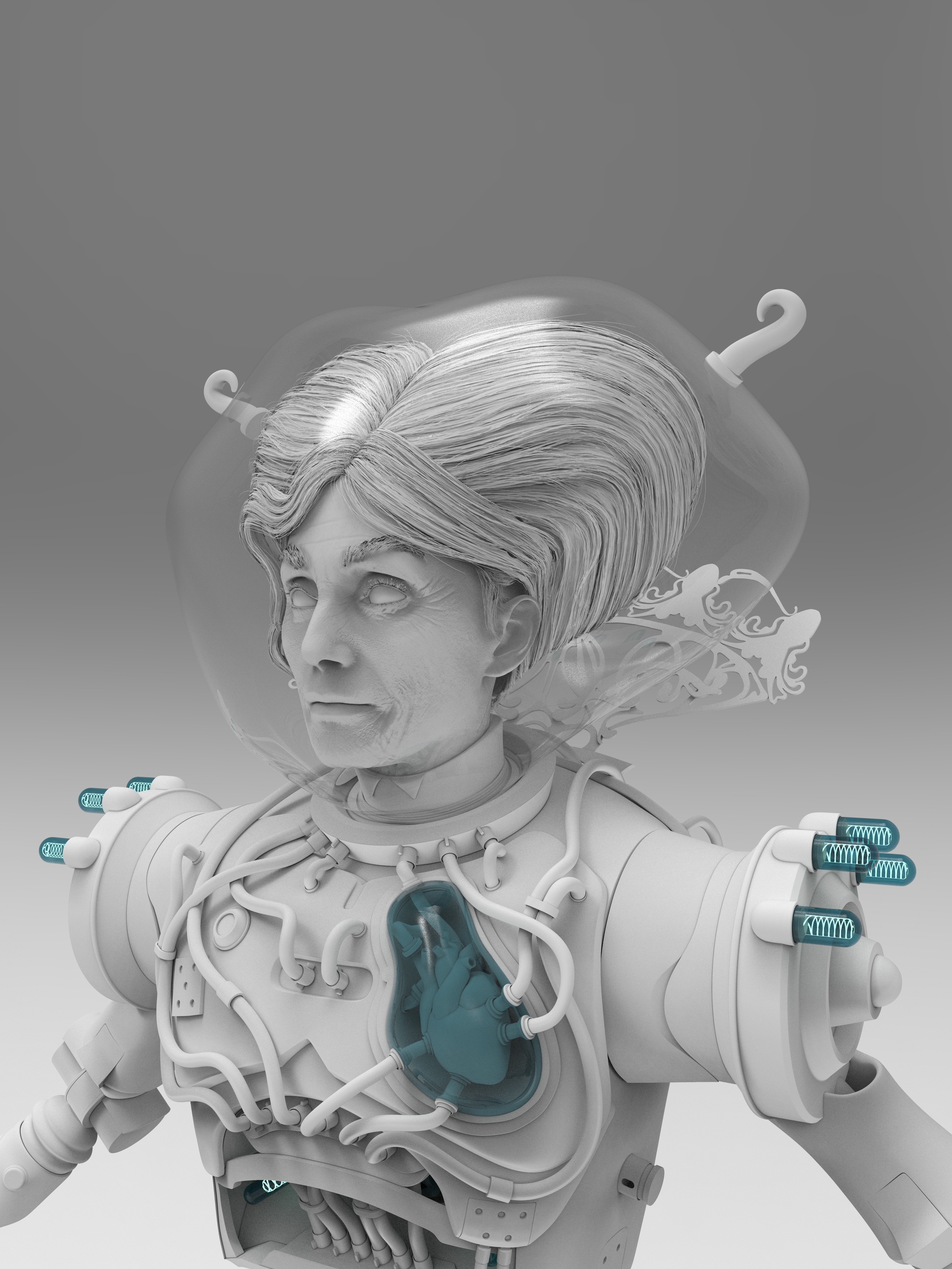 Auntie Cleo High Poly Bust Left