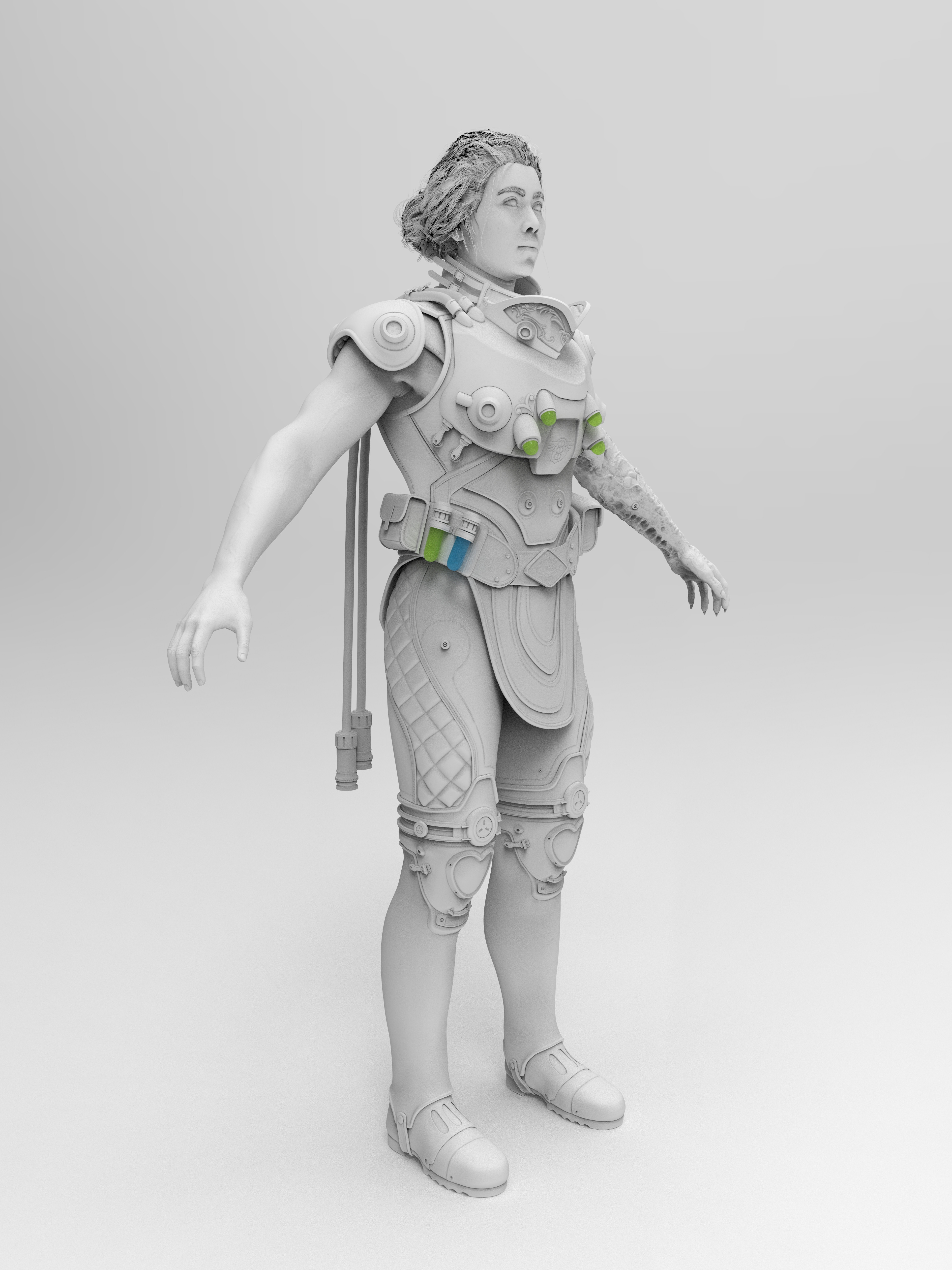 Inez High Poly Front Right