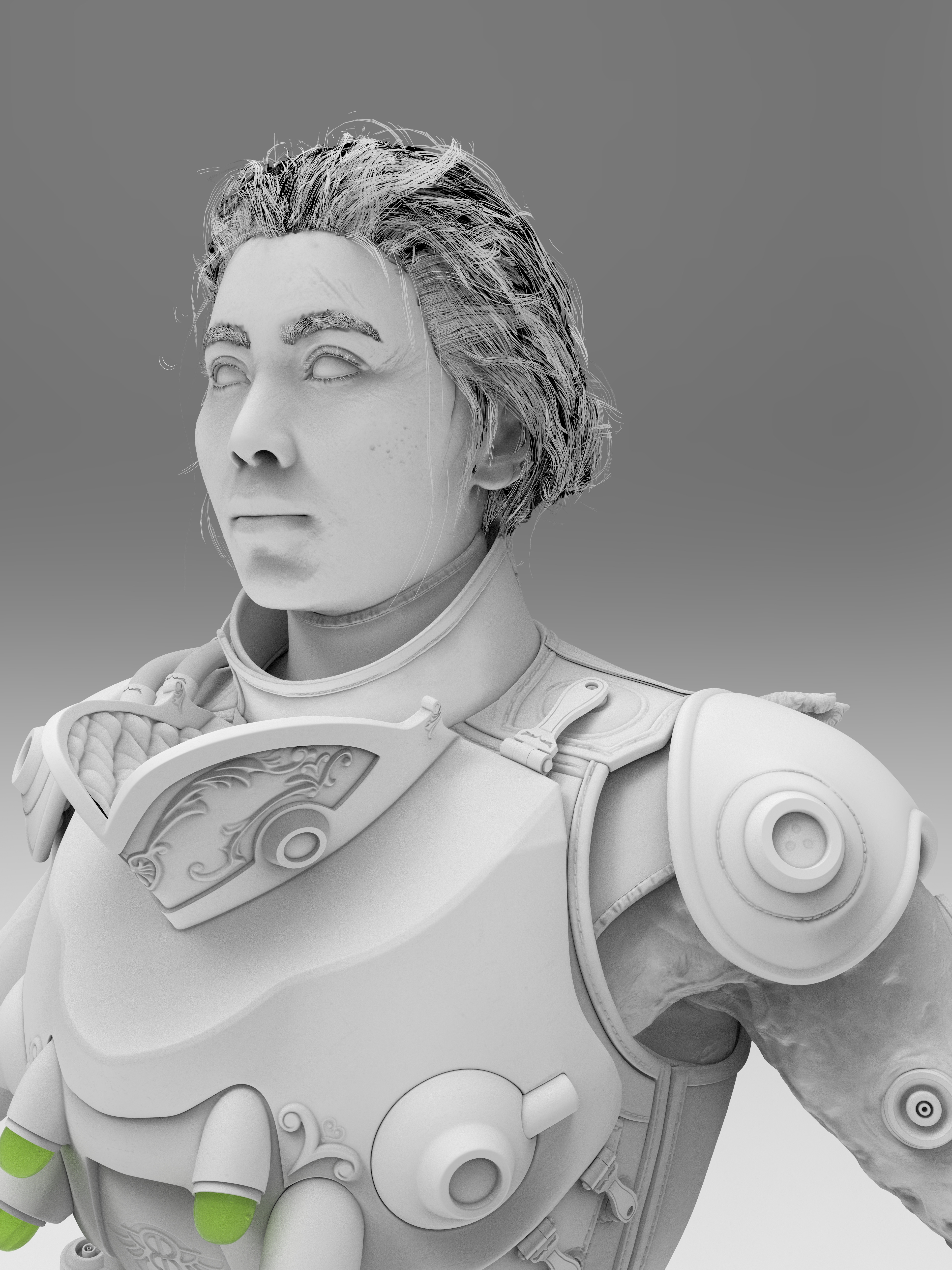 Inez High Poly Bust Left