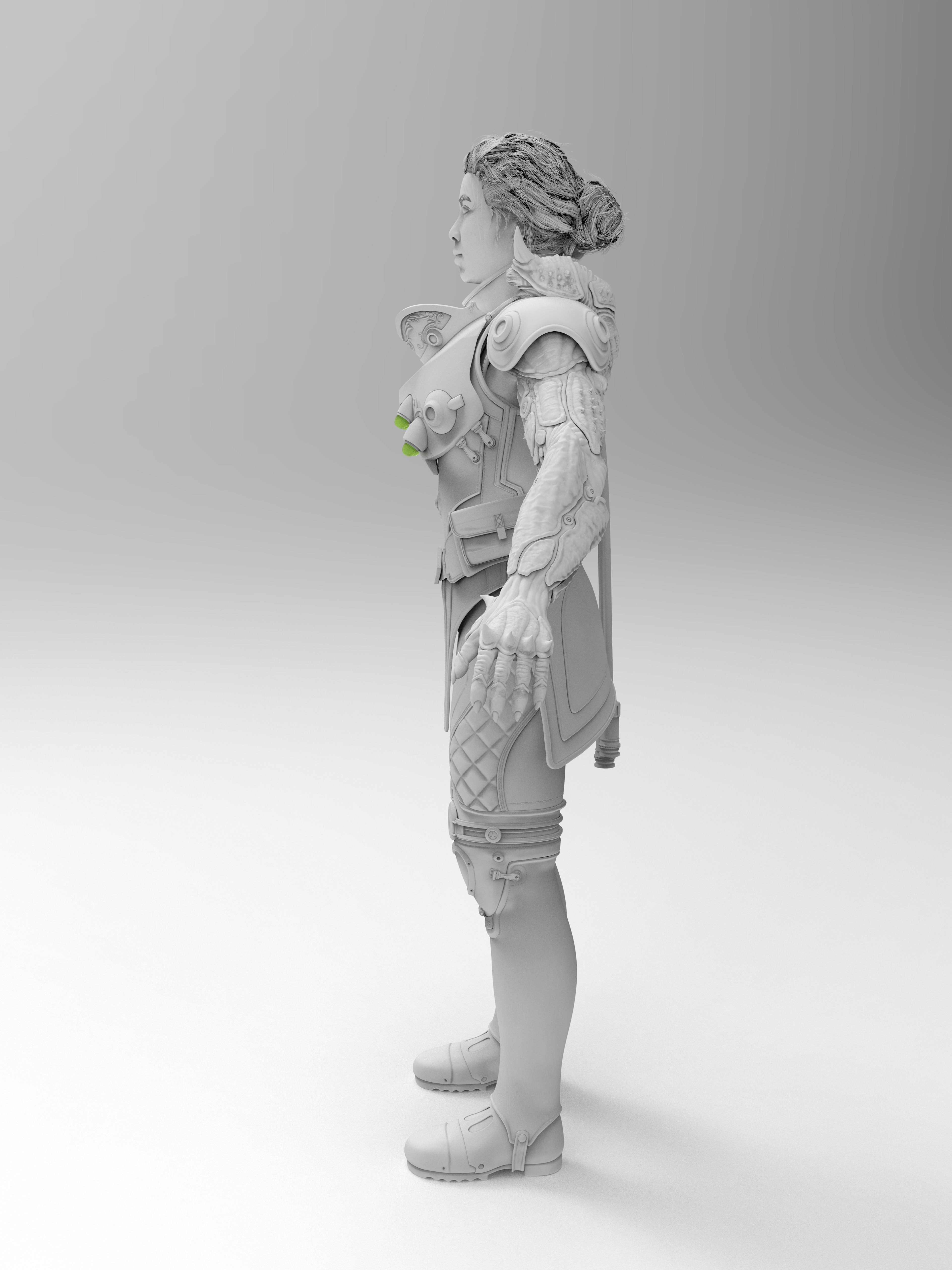 Inez High Poly Cabble Graft Left