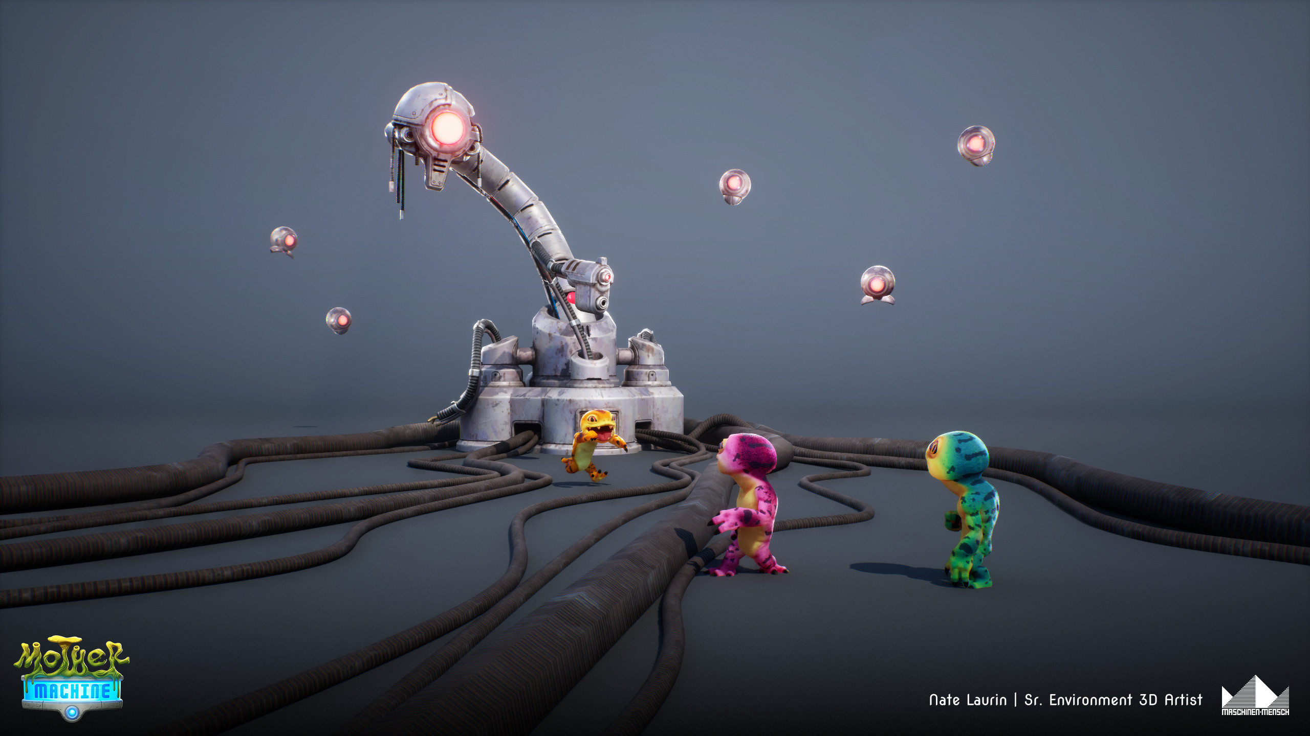 Enemy Drones assist the Sentinel in attacking players while they explore the world.