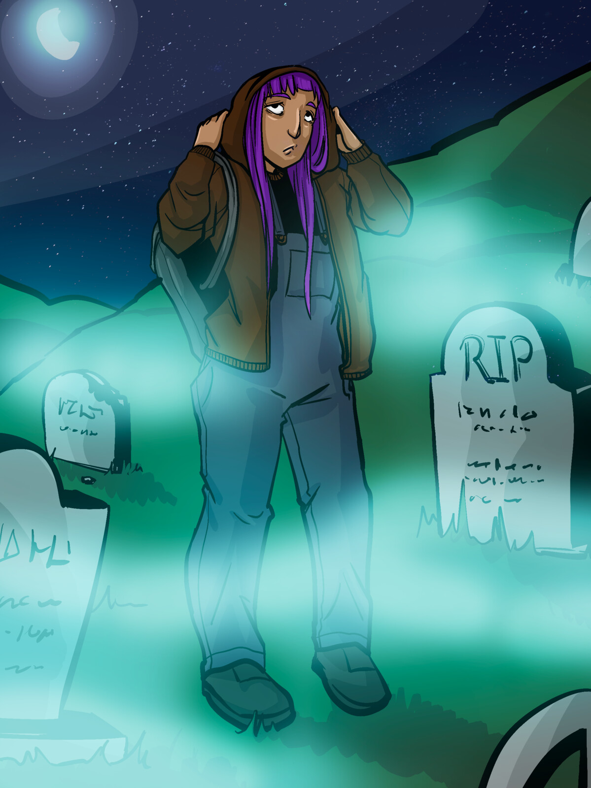 pixel in a graveyard