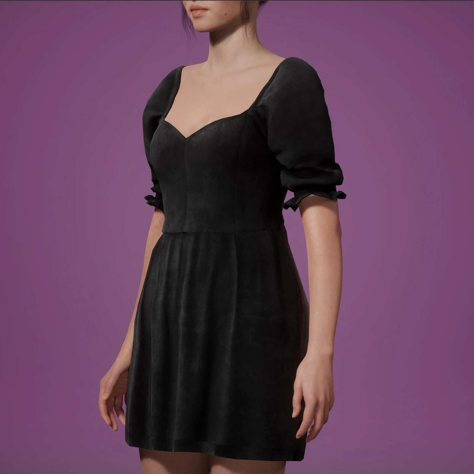 Velvet Dress Inside UE 5.6 - Side