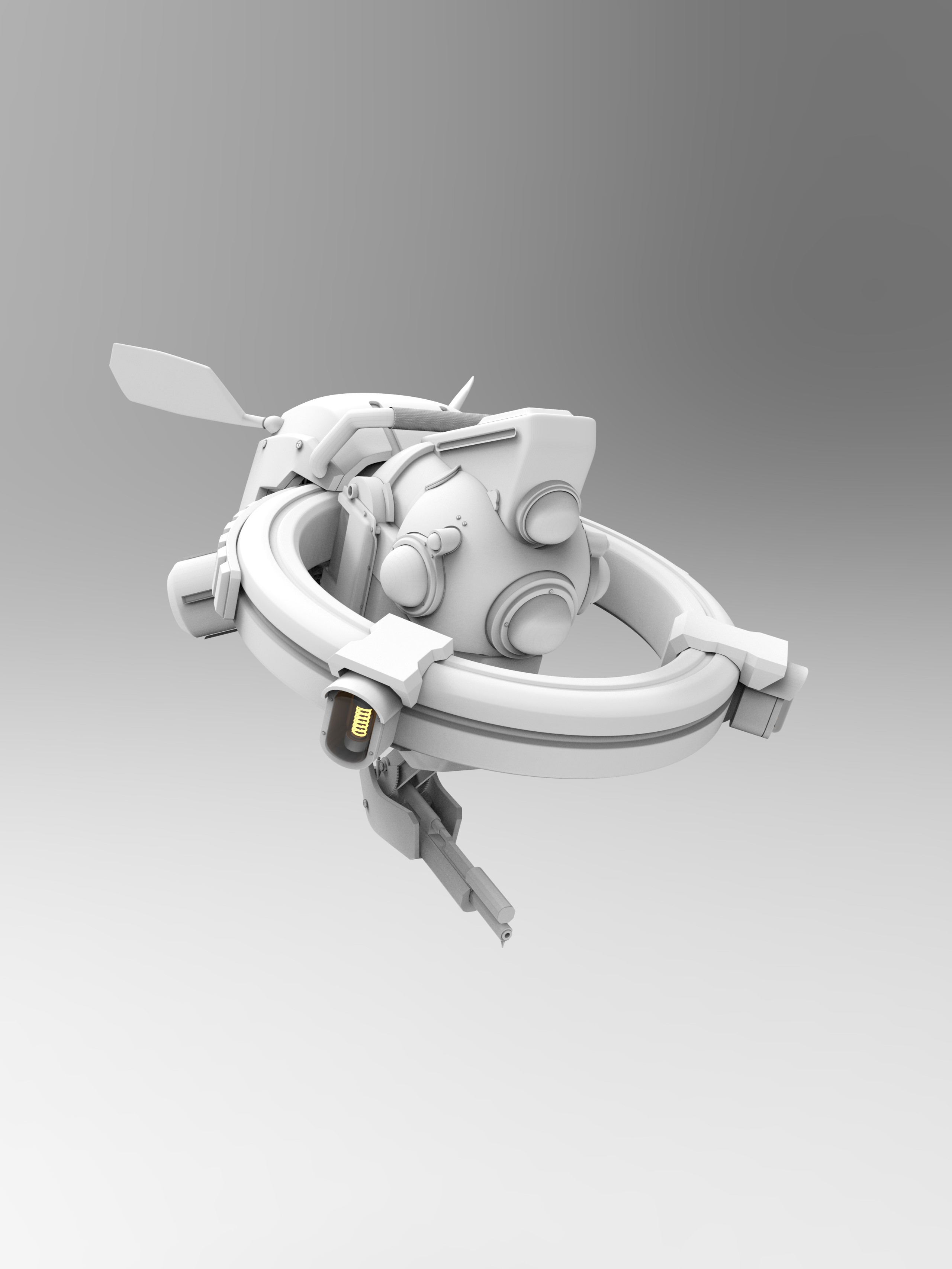 Dart Drone High Poly Front Right

