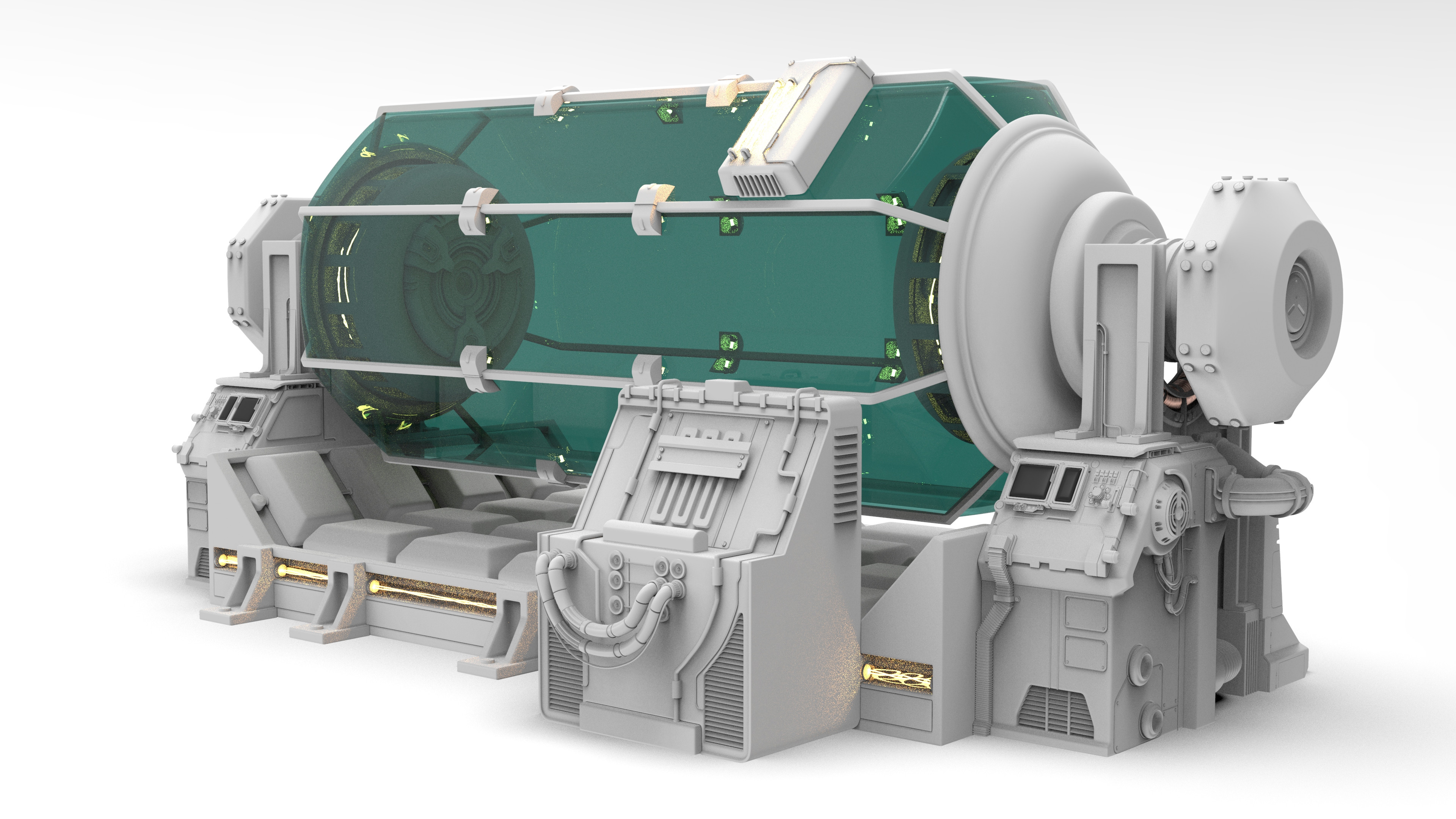 Lab Tank High Poly Front Right