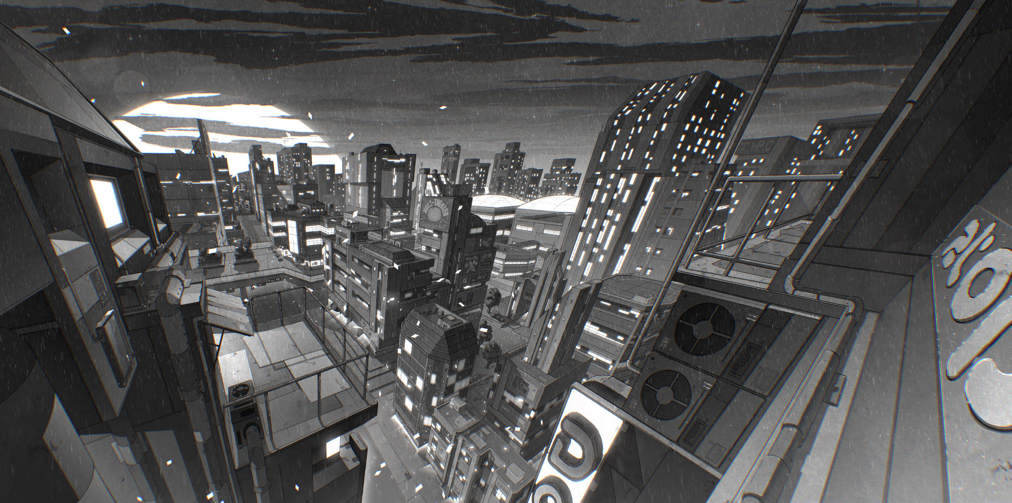 7. Sunday just some texture, rain. Very busy. I will probably lower the detail later. 