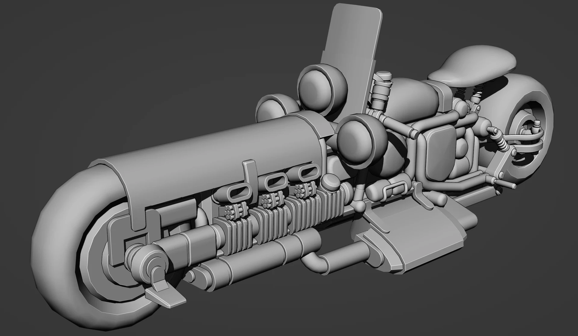 Steampunk Motorcycle - Vehicle Concept