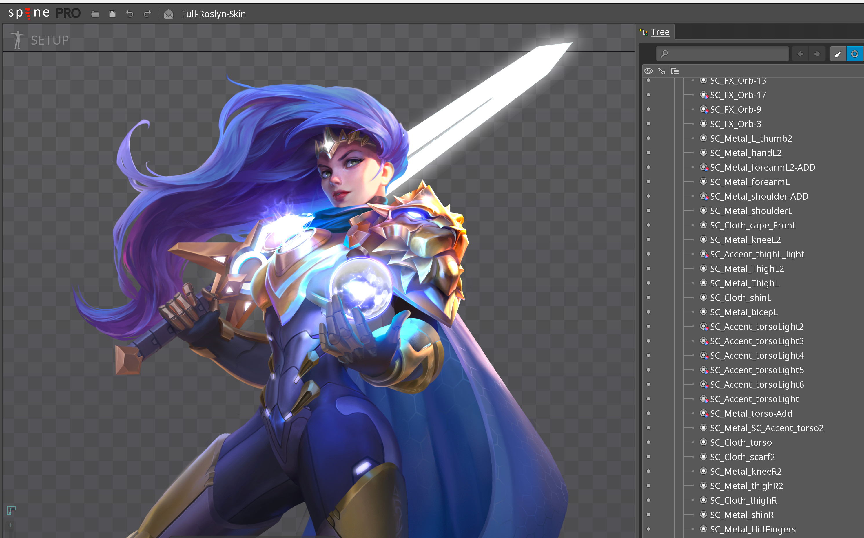 In Spine 2D each sprite slot that receives a custom color is given an identifying name that is matched in the custom color script.