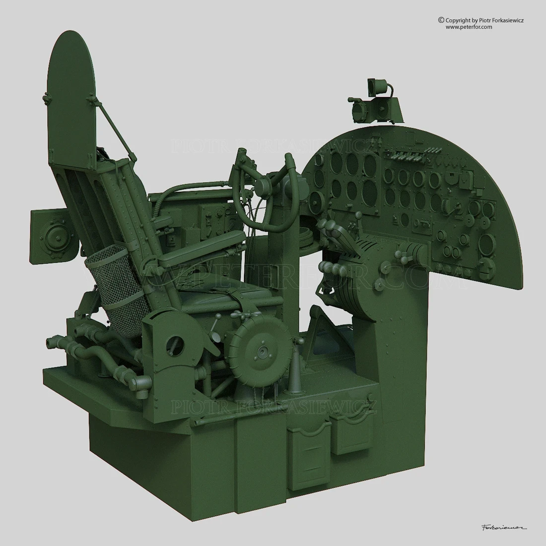 Pilot's compartment view (not included in the book)