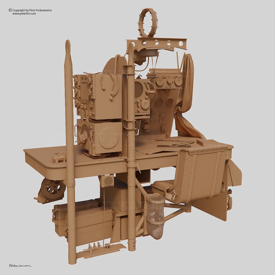 Wire Op. / Navigator's compartment view (not included in the book)