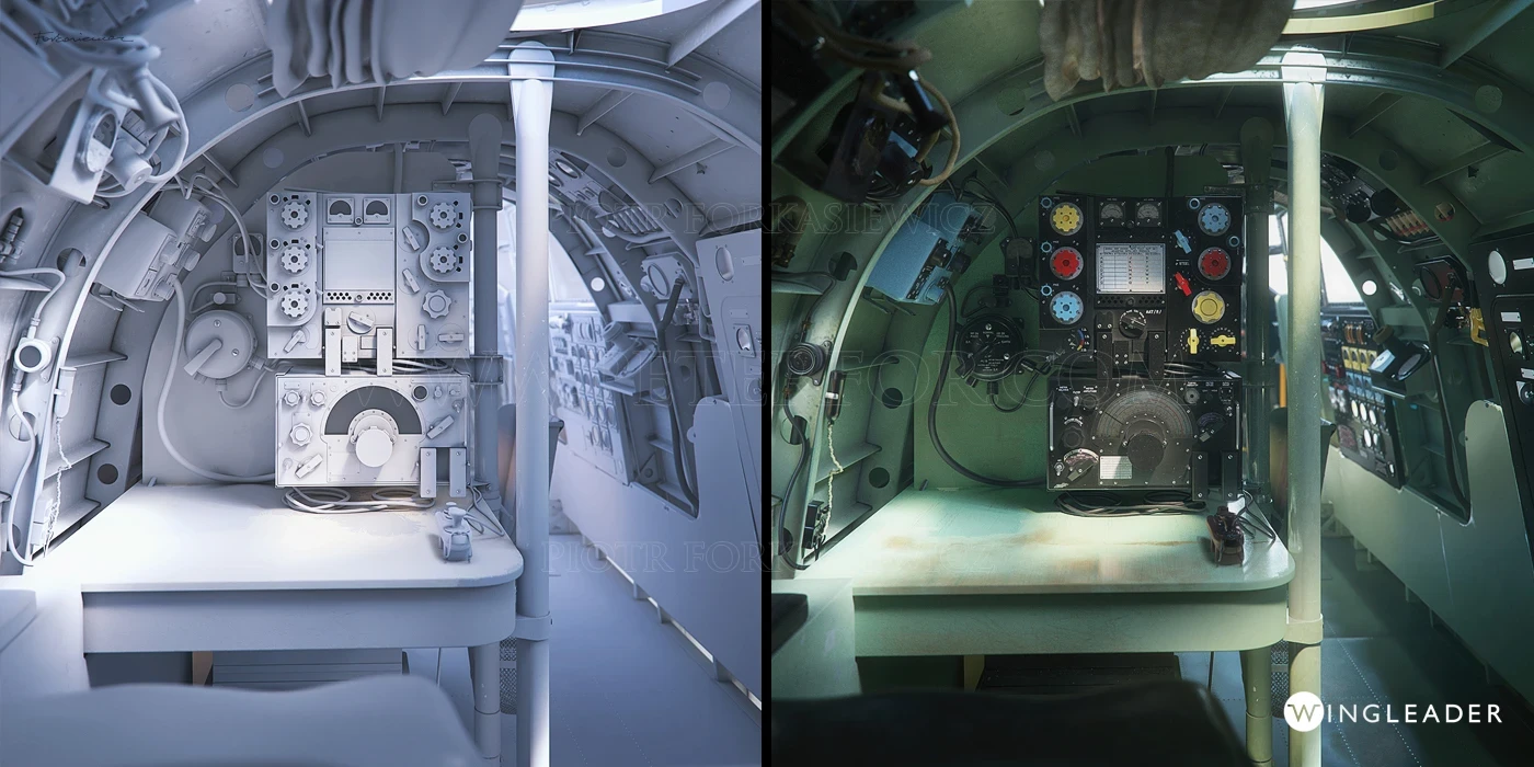 Interior view - Wire Op's compartment