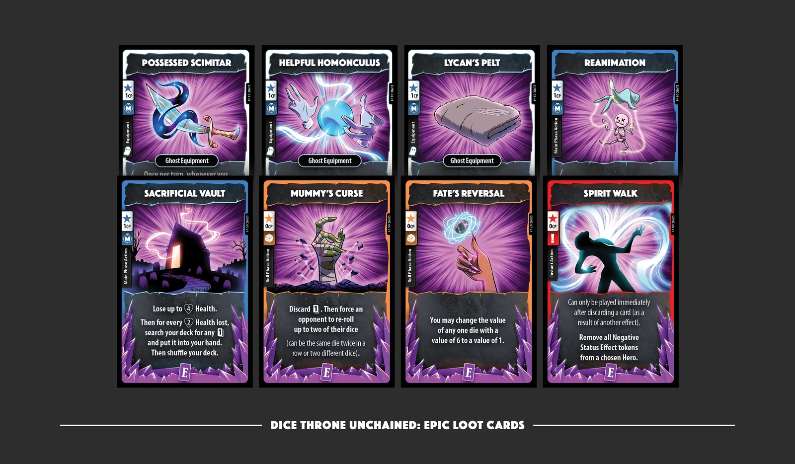 Dice Throne Unchained: Epic Loot Cards