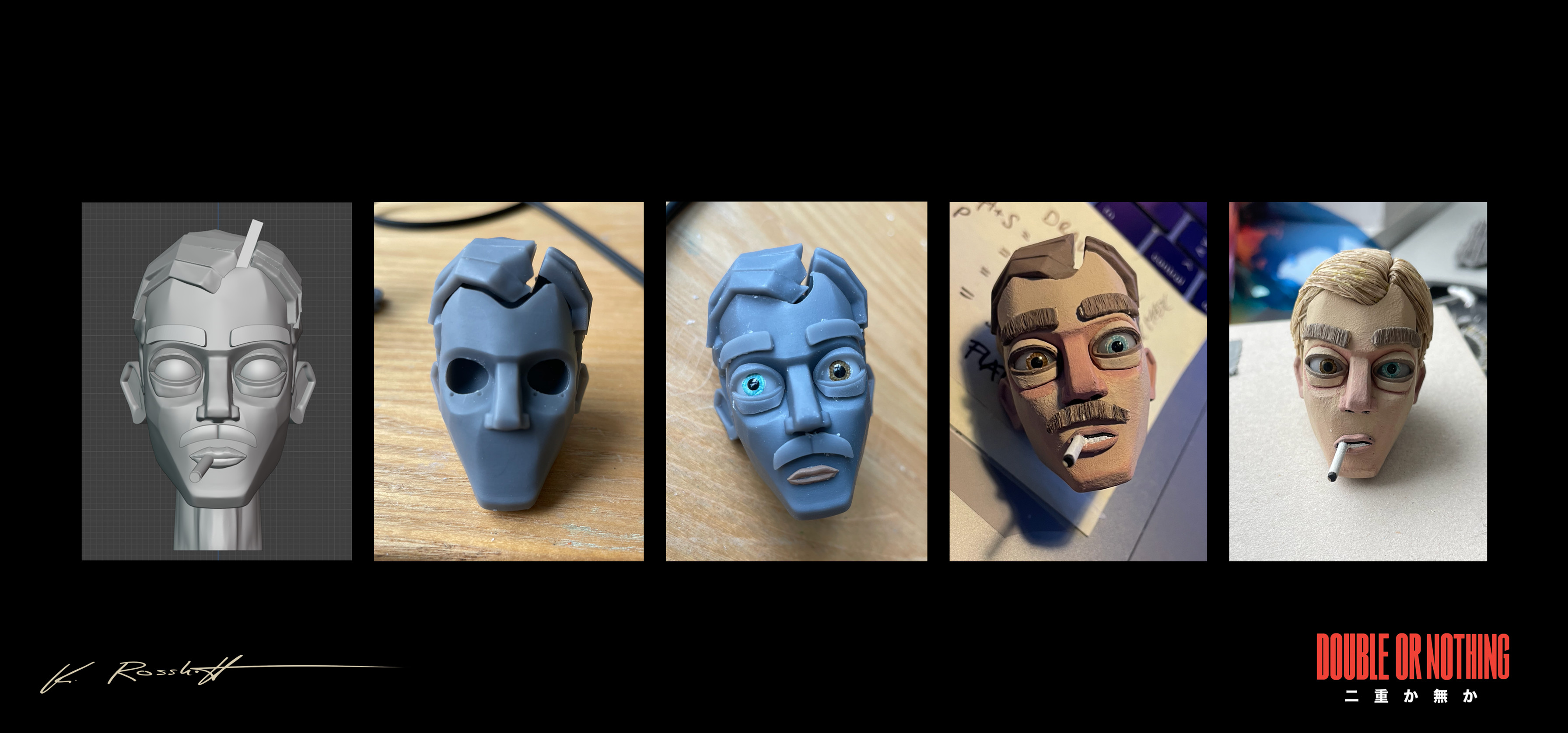 Puppetbuilding. From sculpting in Blender to 3D-Printing with Resin and painting the textures by hand.