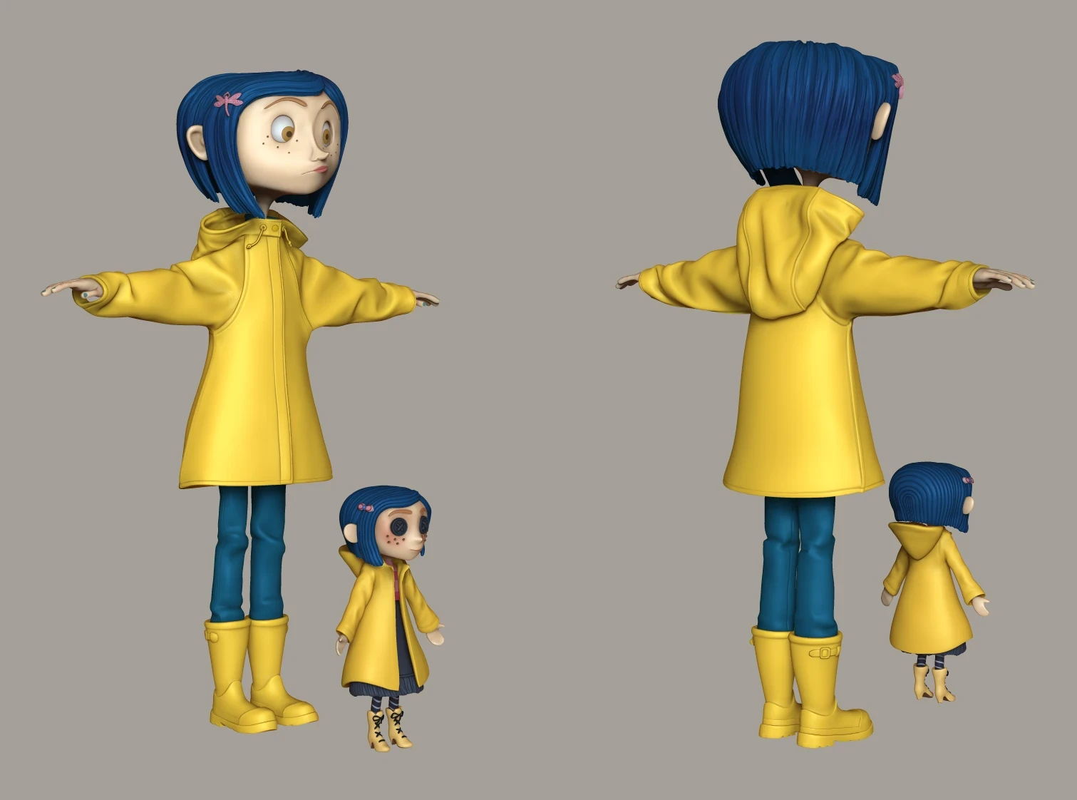 Reconstructed base model from Laika assets. Doll made from scratch.