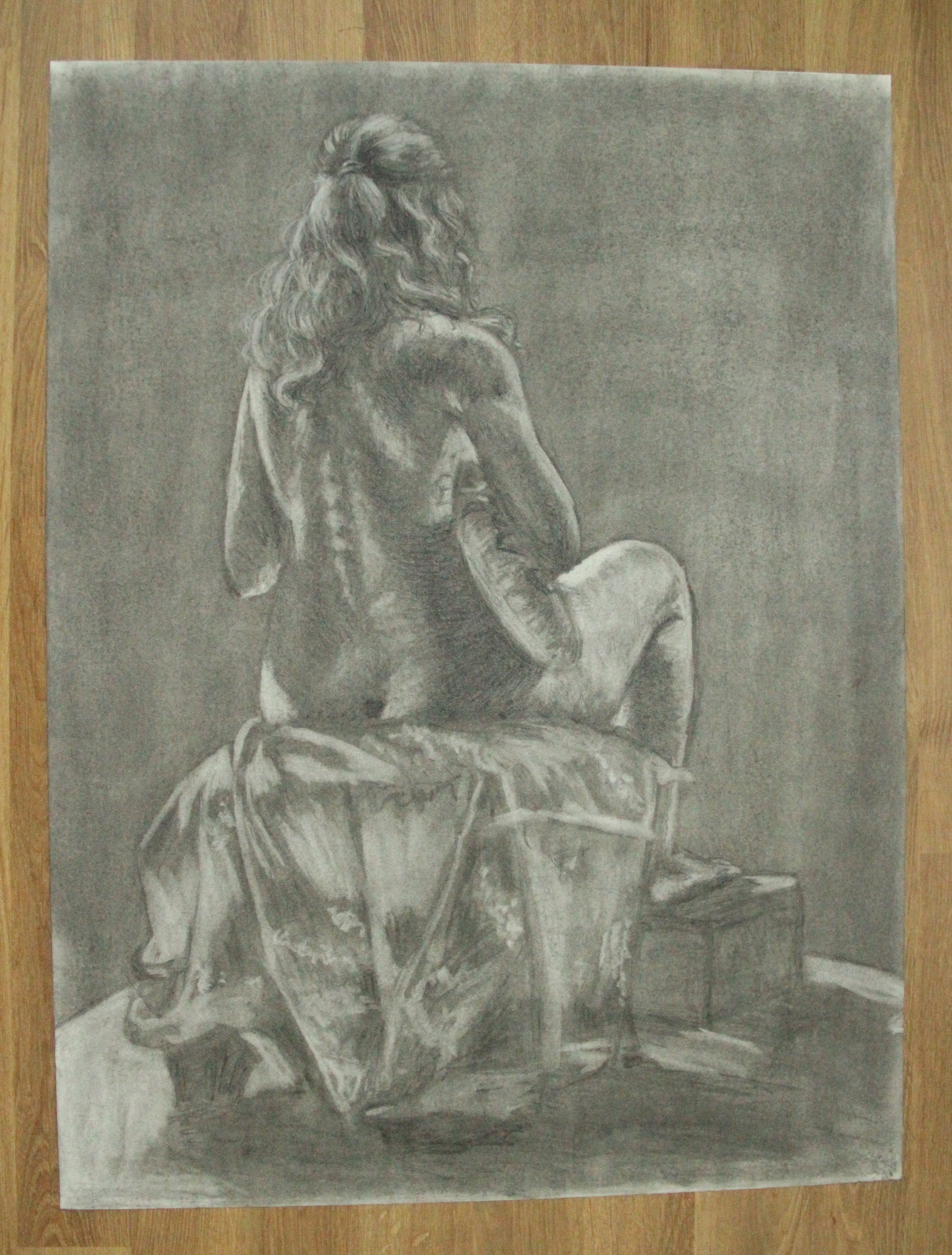 18 x 24 in, vine charcoal
