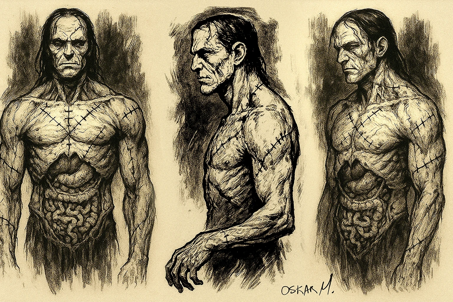 Frankenstein Concept Art Creature 