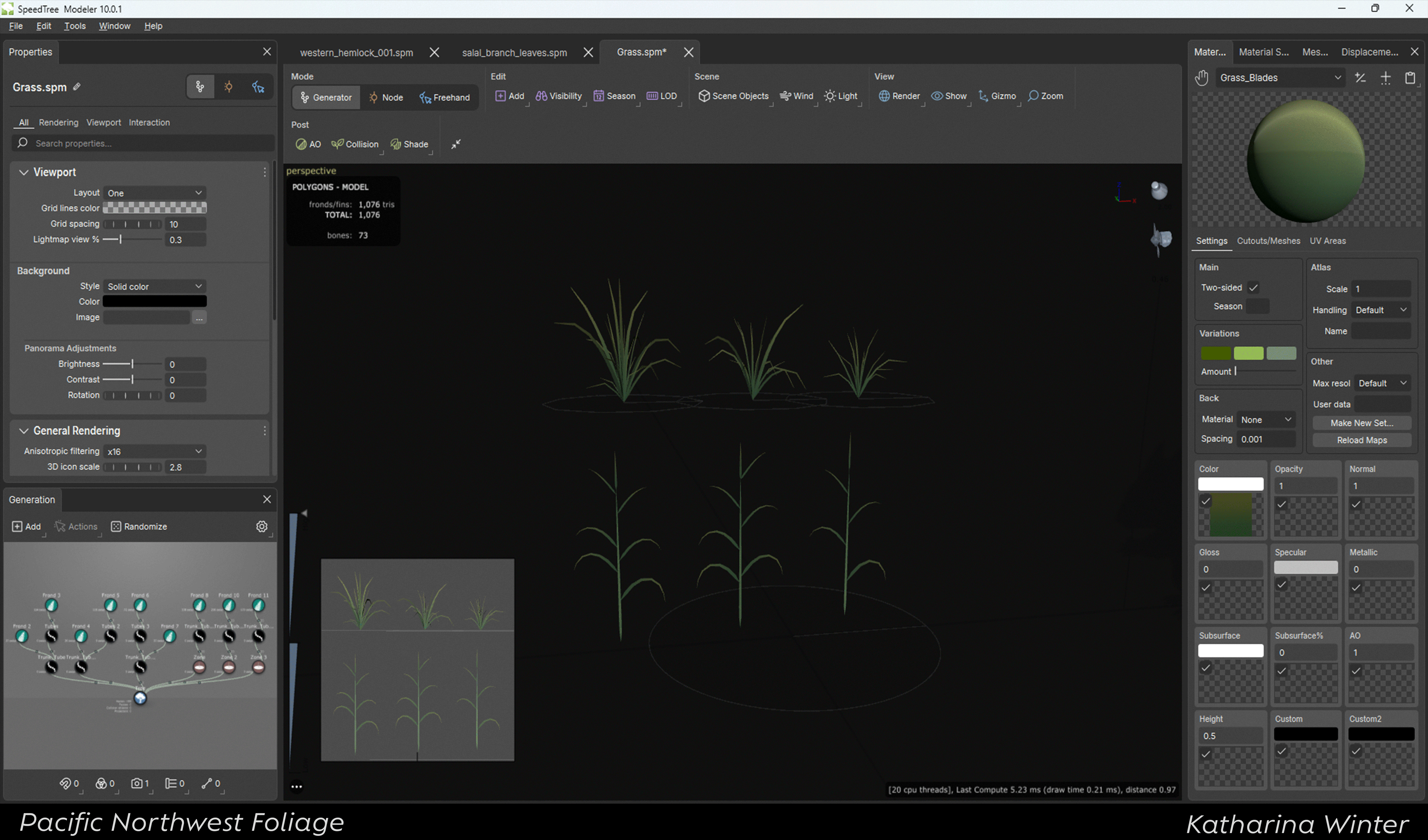 I chose not to use a Fab asset for the grass since this project was meant to be a learning experience, and having come this far, I wanted to create everything myself. In the future, I’d likely reduce the polycount or experiment more with Nanite.