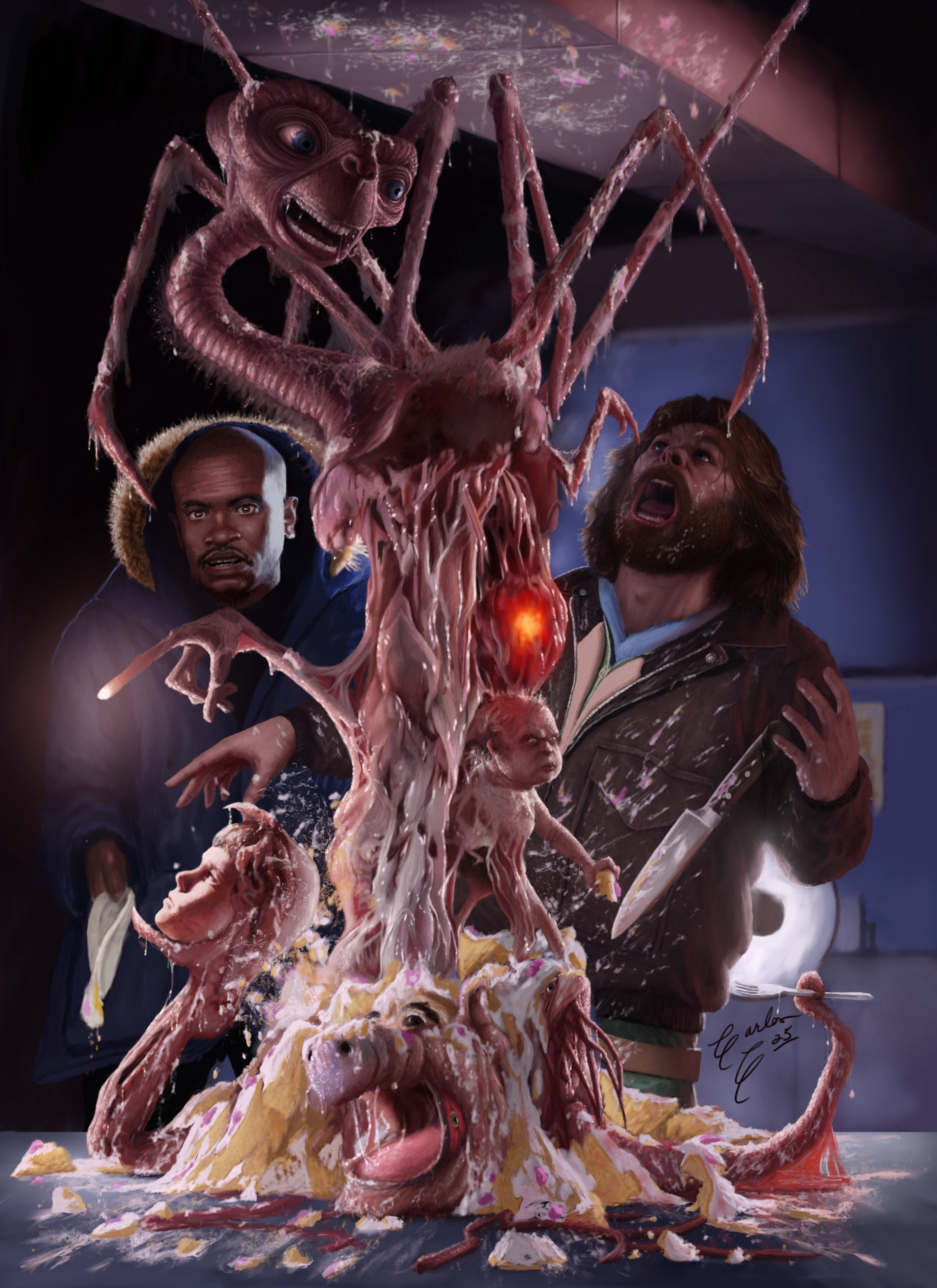 Happy Halloween. This was an idea I had way back in May but I ' took my time on finishing it. This was painted with Artstudio Pro on an iPad