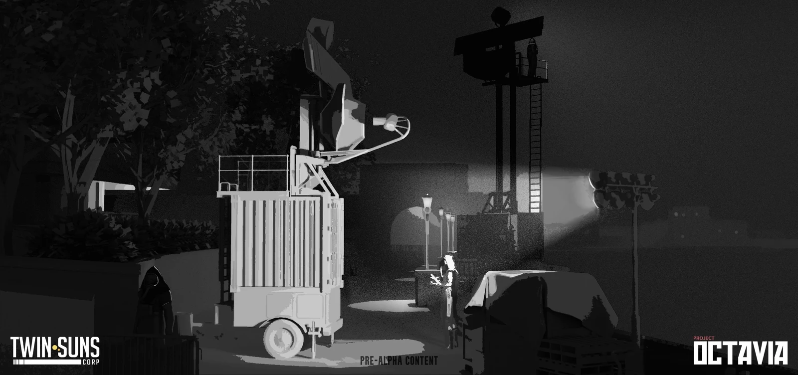 The sniper tower in the environment.