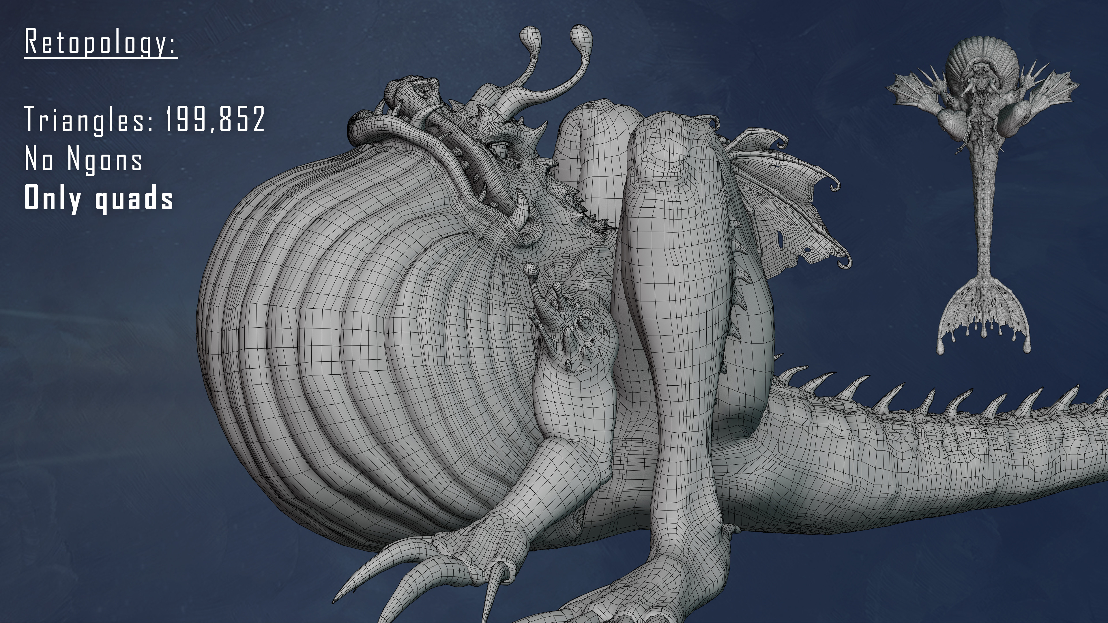 Retopology done in Blender using RetopoFlow