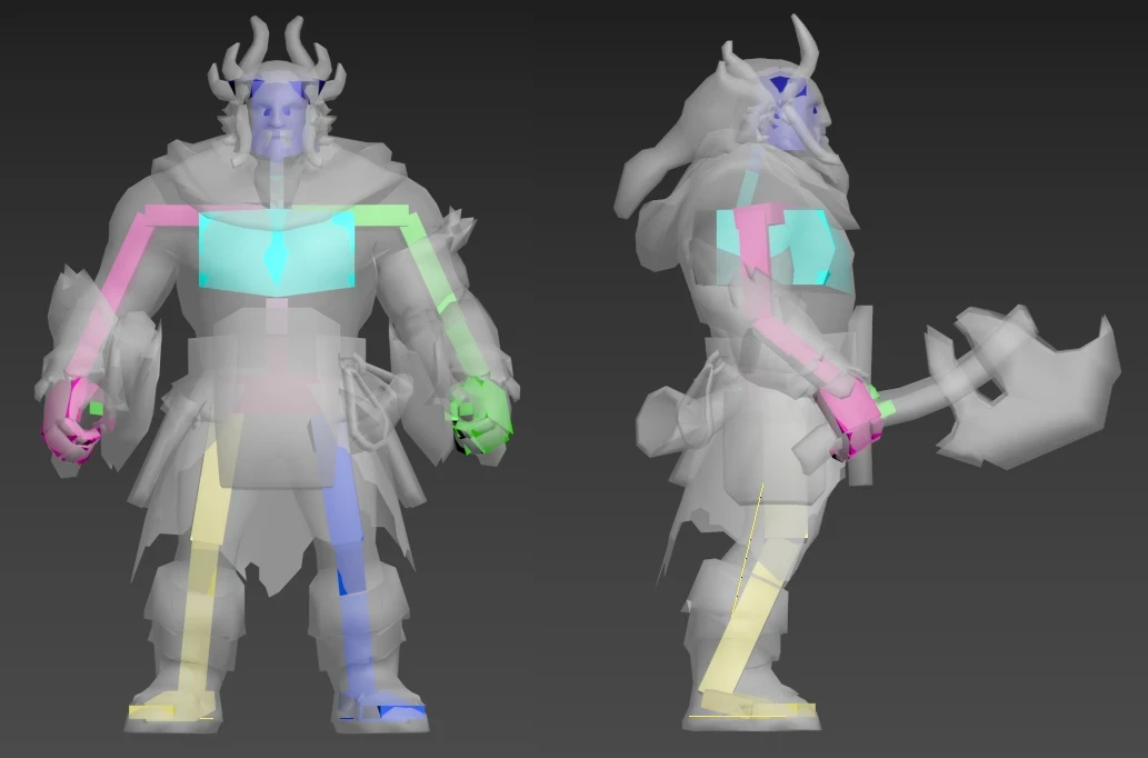 Created the rig using CATParent Base Human as my base, editing the bones to fit my mesh.