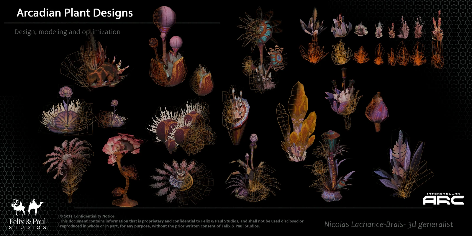 3D library of the Arcadian Flora