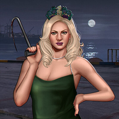 helen shivers green dress God Save the Queen Cerise Dress – Magda Violet main image 0