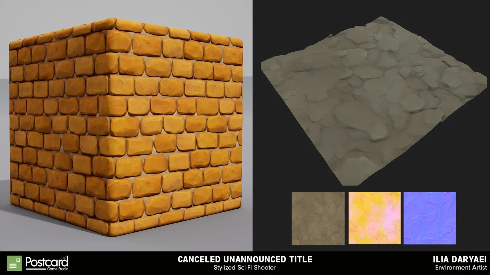 Bricks and floor material, made in Substance Designer