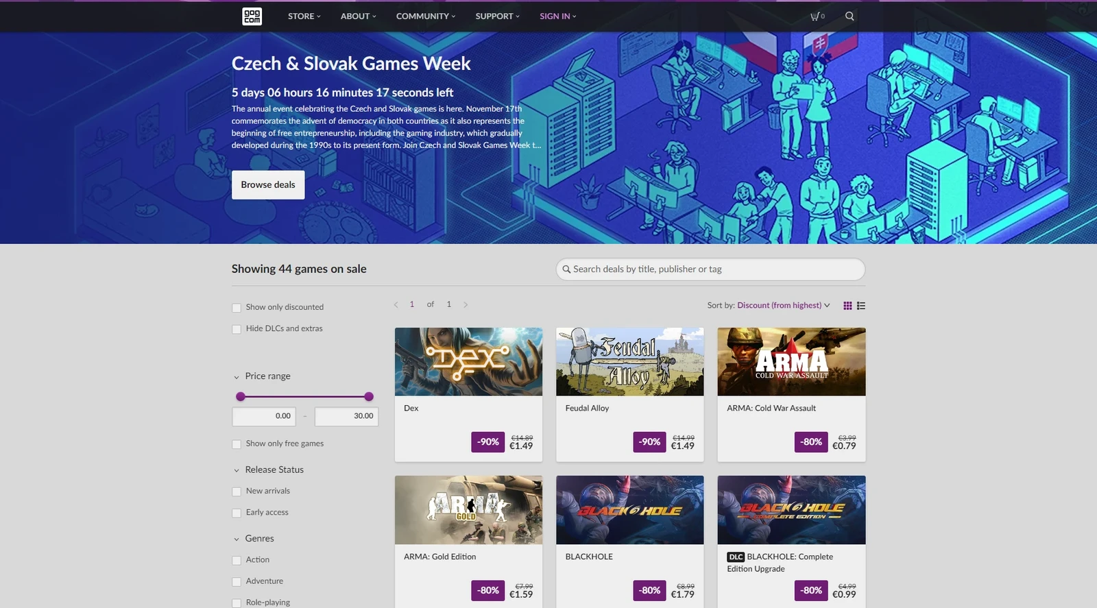 Official GOG sale page