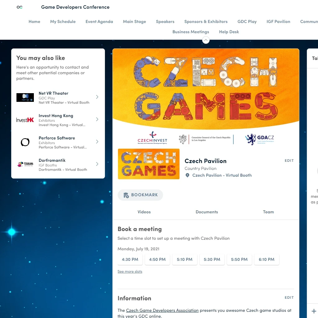 My graphics as seen on the event page 1/2