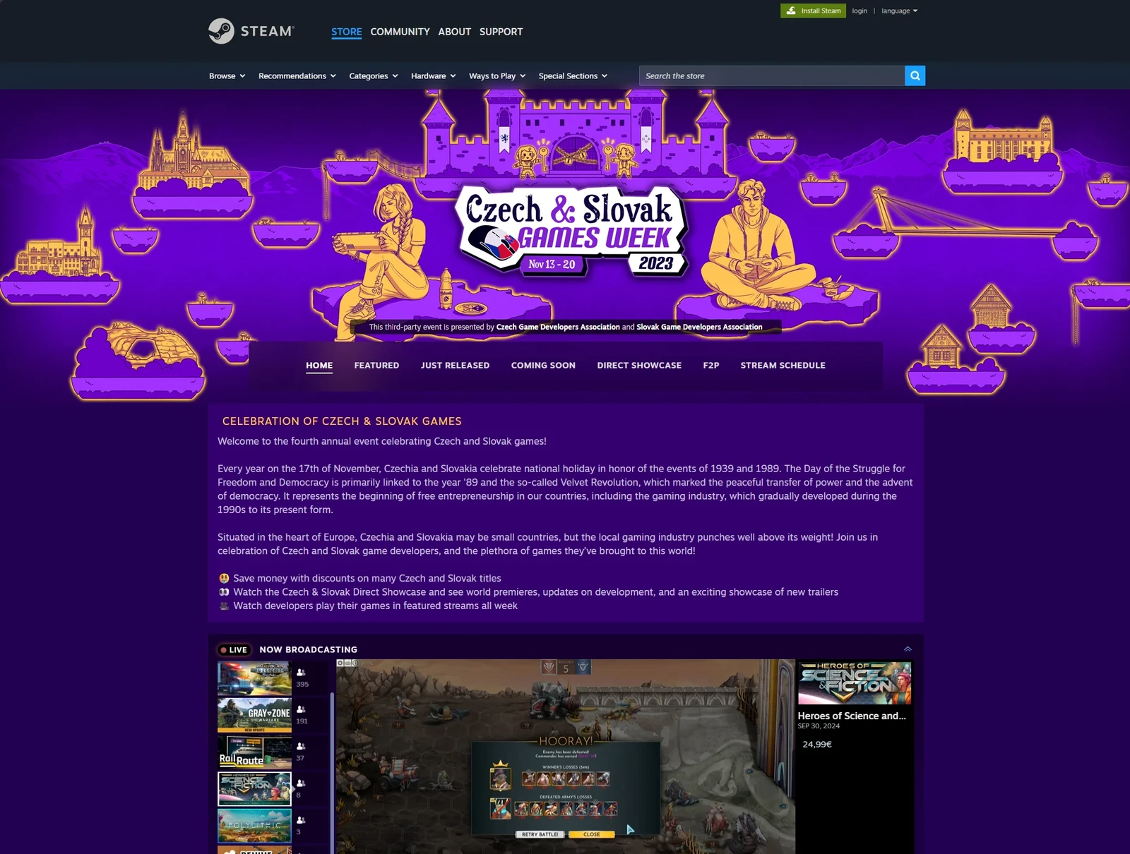 The official Steam event page