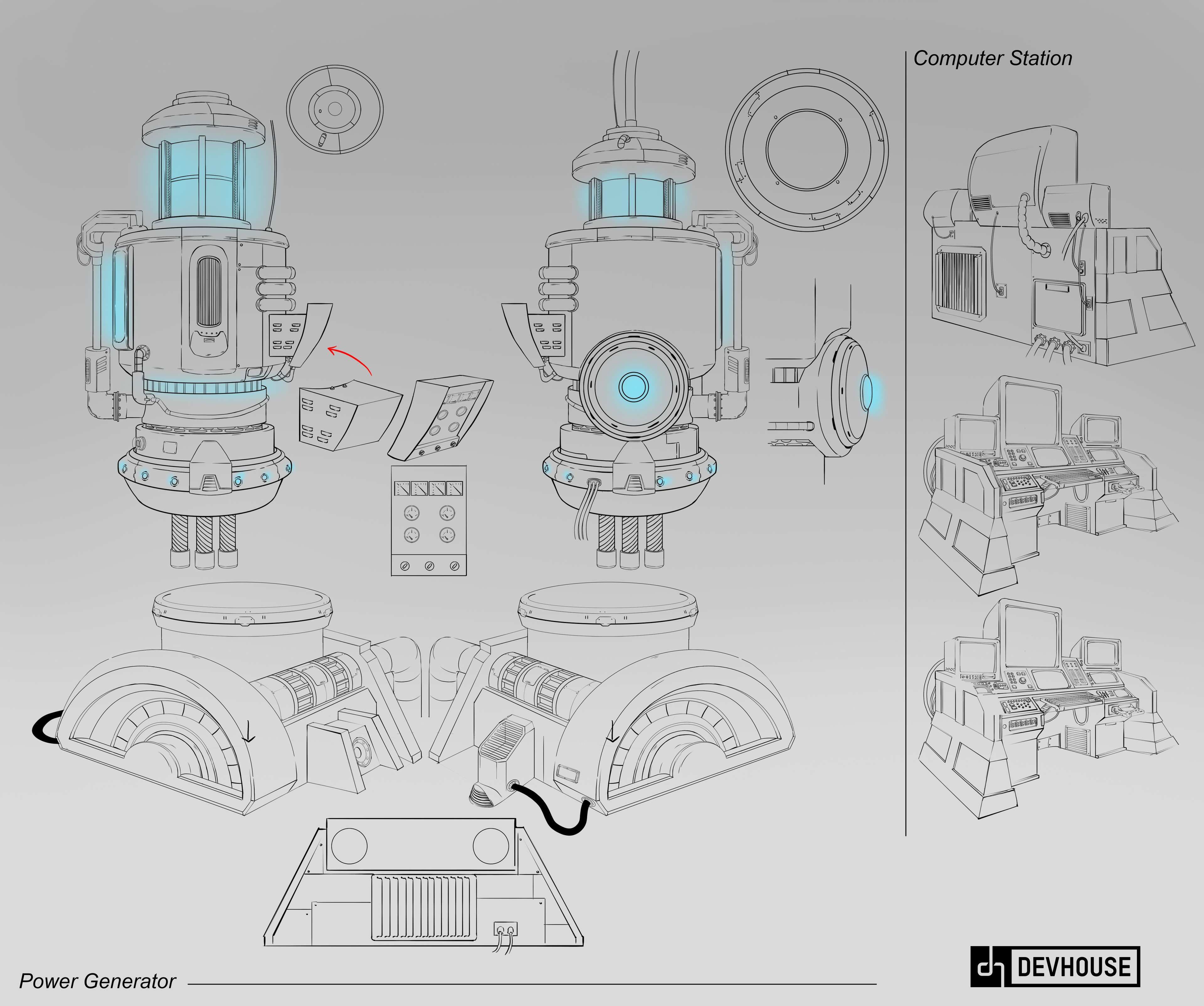 Conceptual design of a Computer System for a game level.
